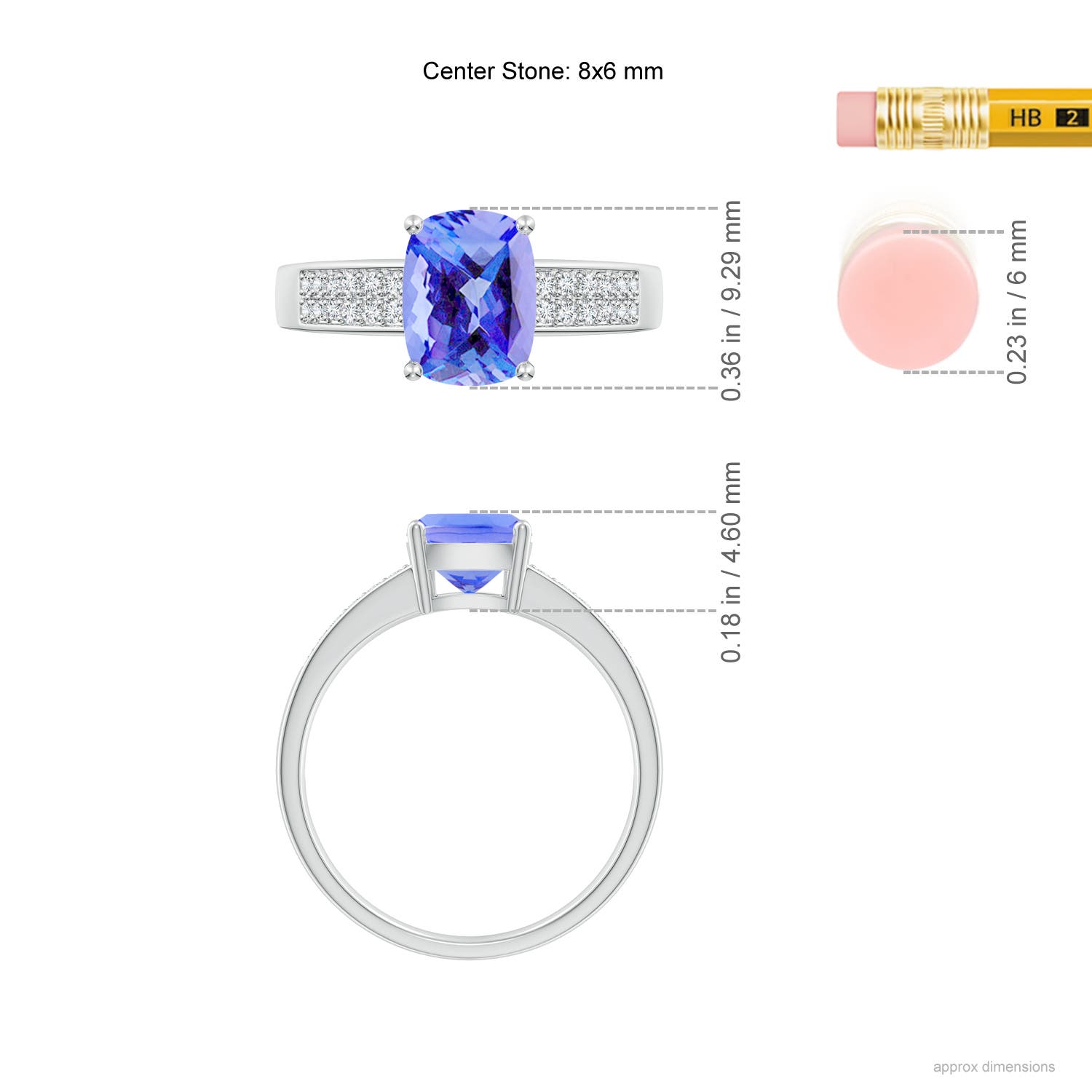 AA - Tanzanite / 1.77 CT / 14 KT White Gold