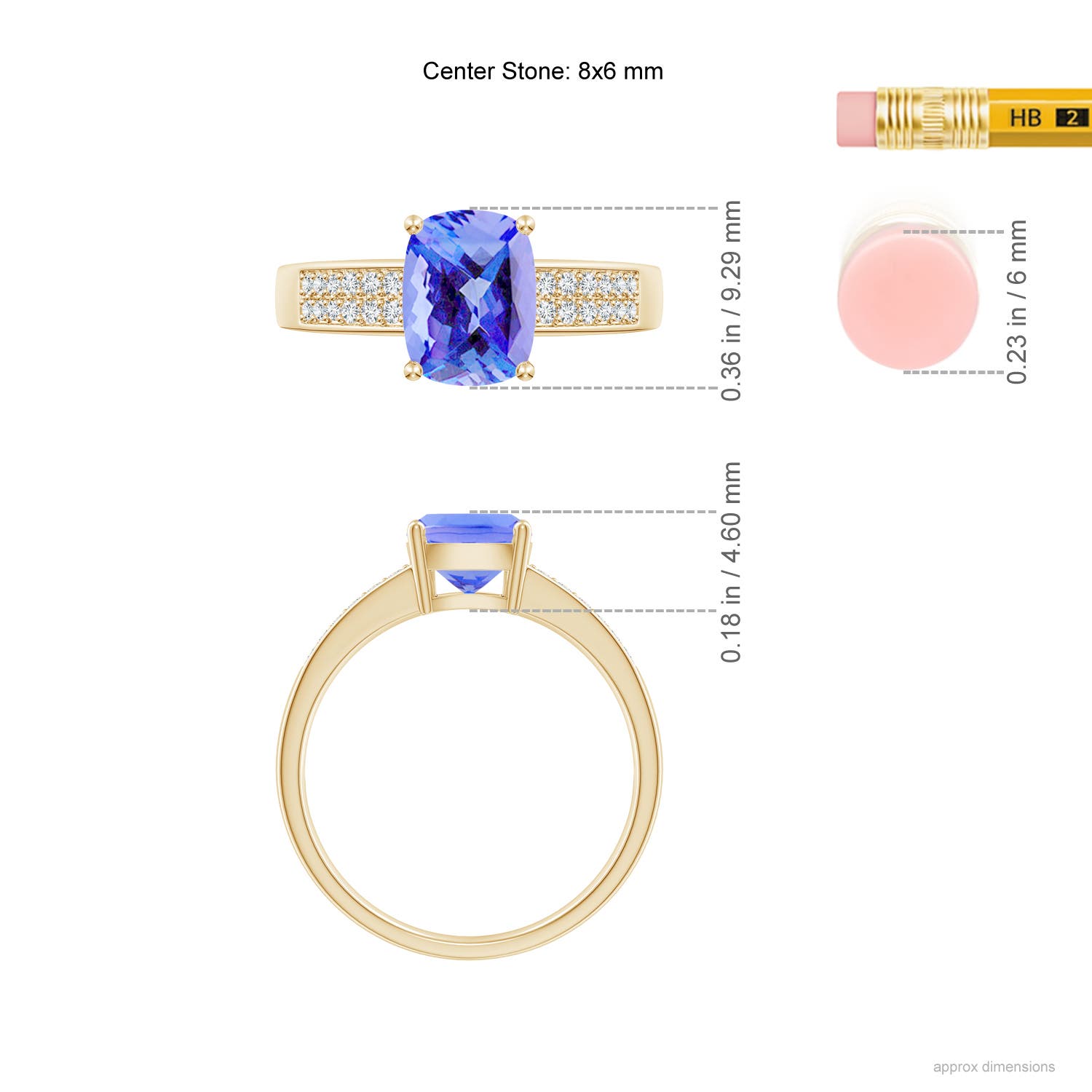 AA - Tanzanite / 1.77 CT / 14 KT Yellow Gold