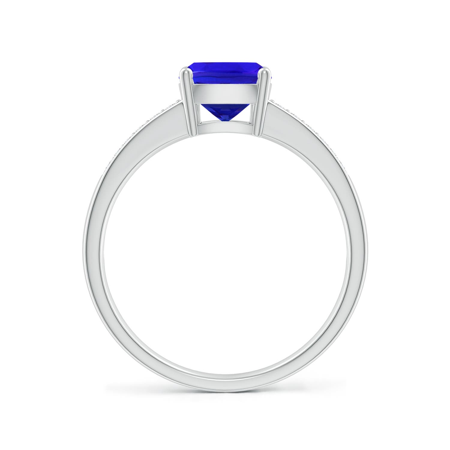 AAA - Tanzanite / 1.77 CT / 14 KT White Gold