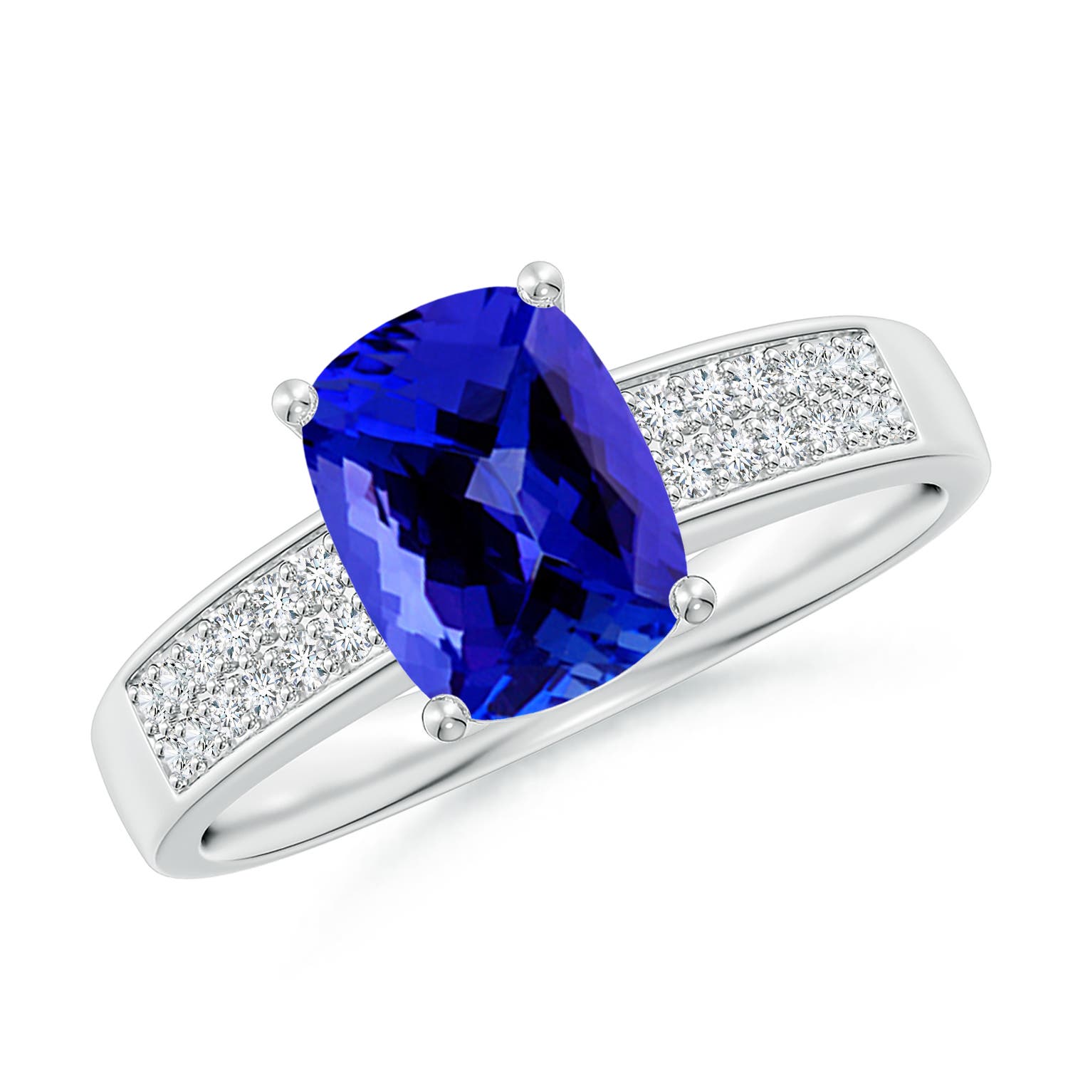 AAAA - Tanzanite / 1.77 CT / 14 KT White Gold