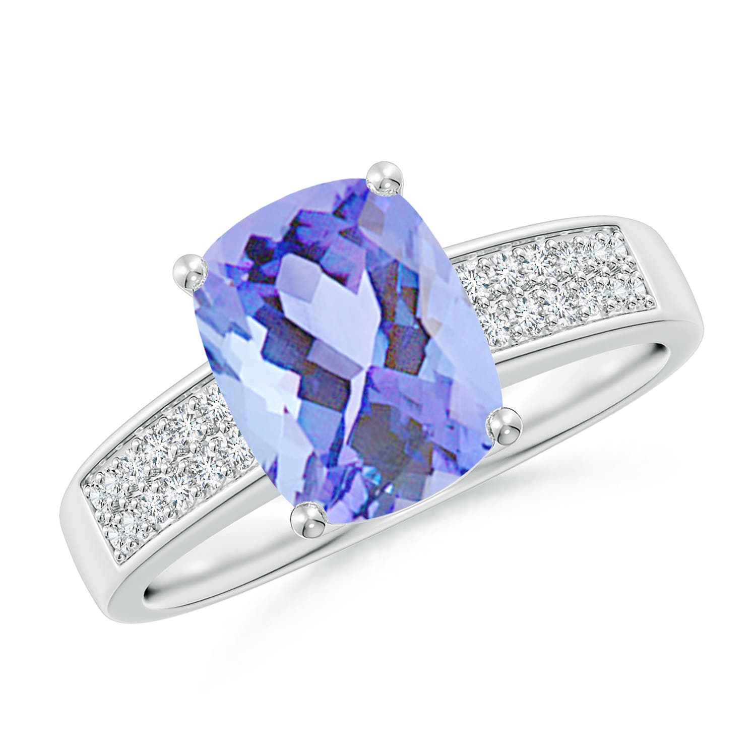 A - Tanzanite / 2.62 CT / 14 KT White Gold