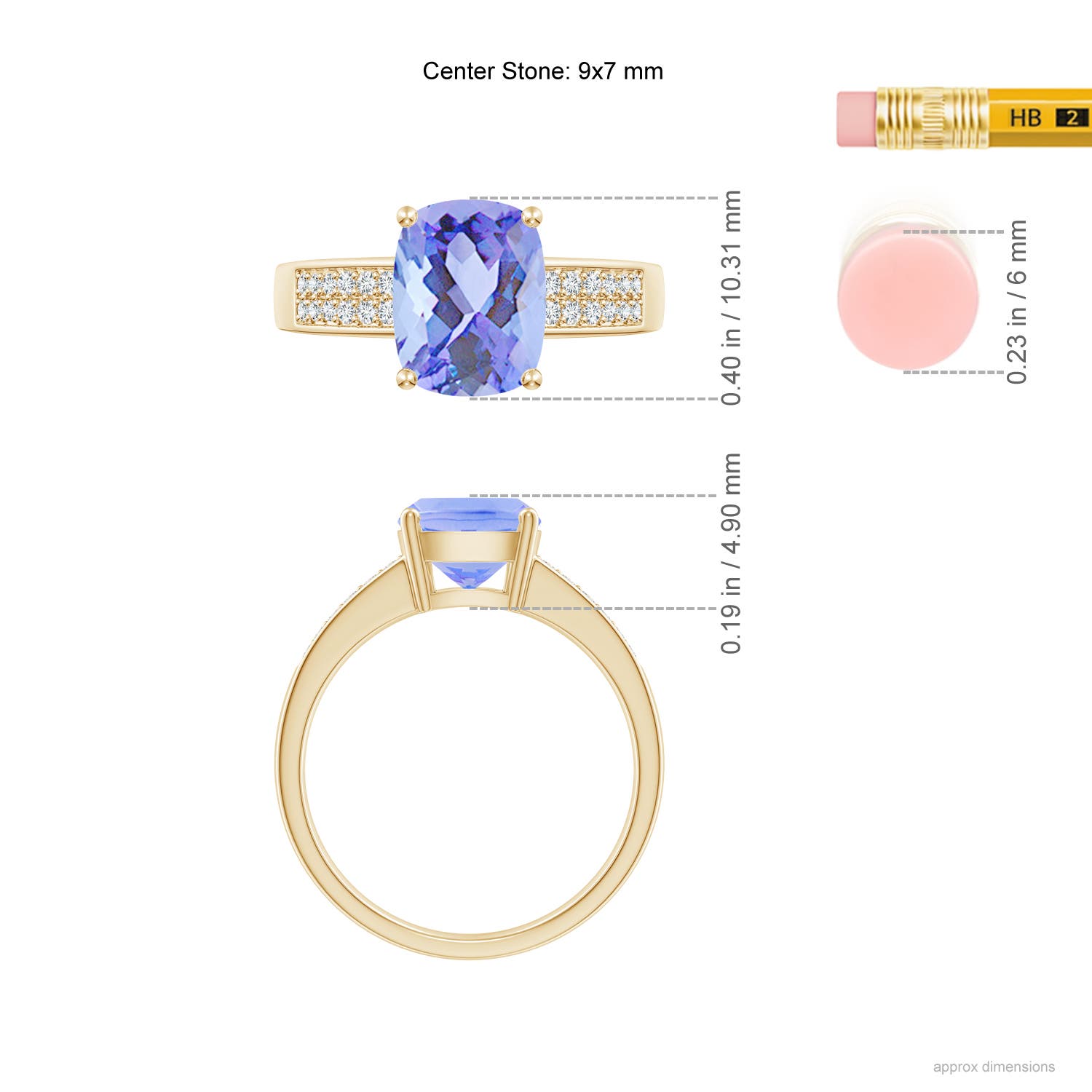 A - Tanzanite / 2.62 CT / 14 KT Yellow Gold