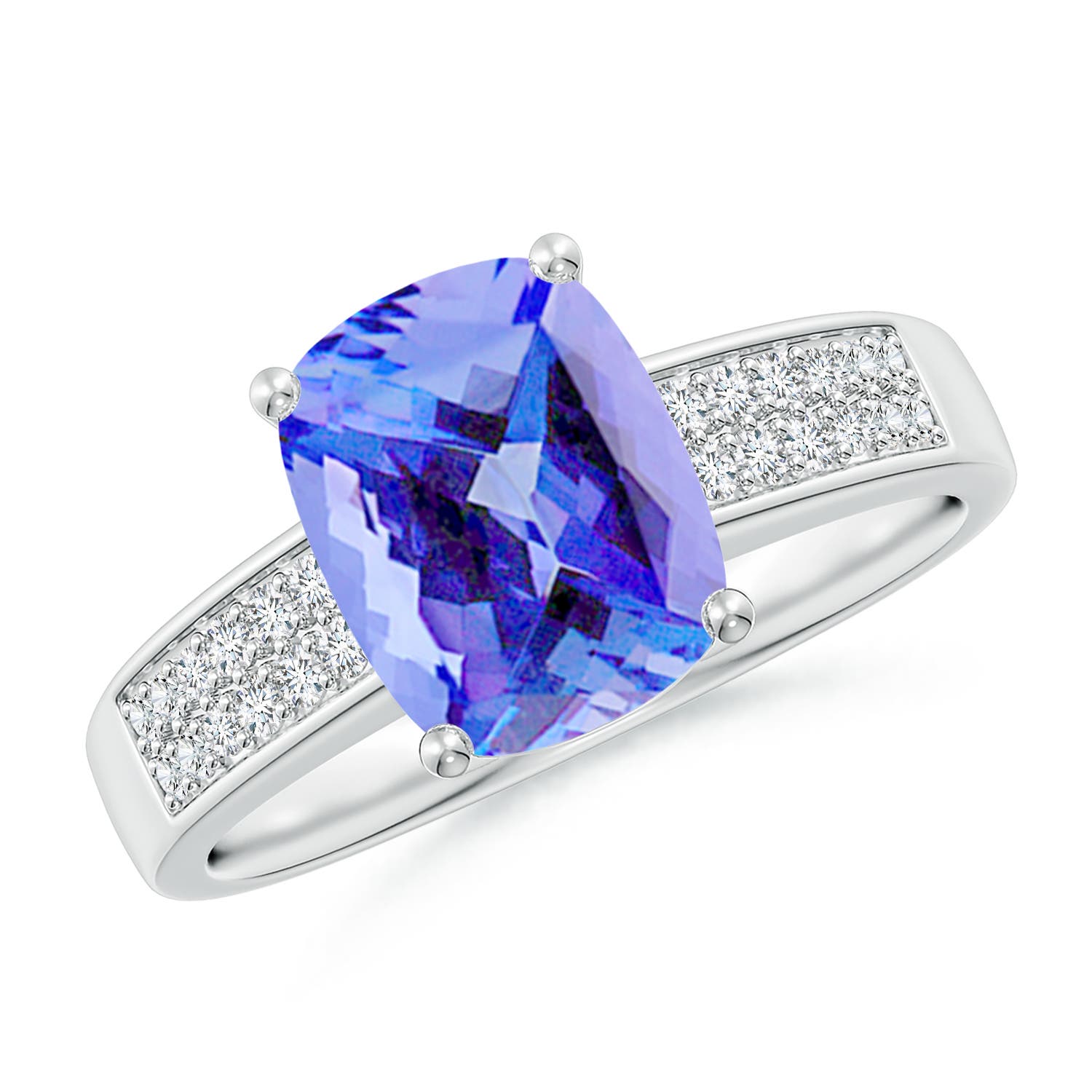 AA - Tanzanite / 2.62 CT / 14 KT White Gold