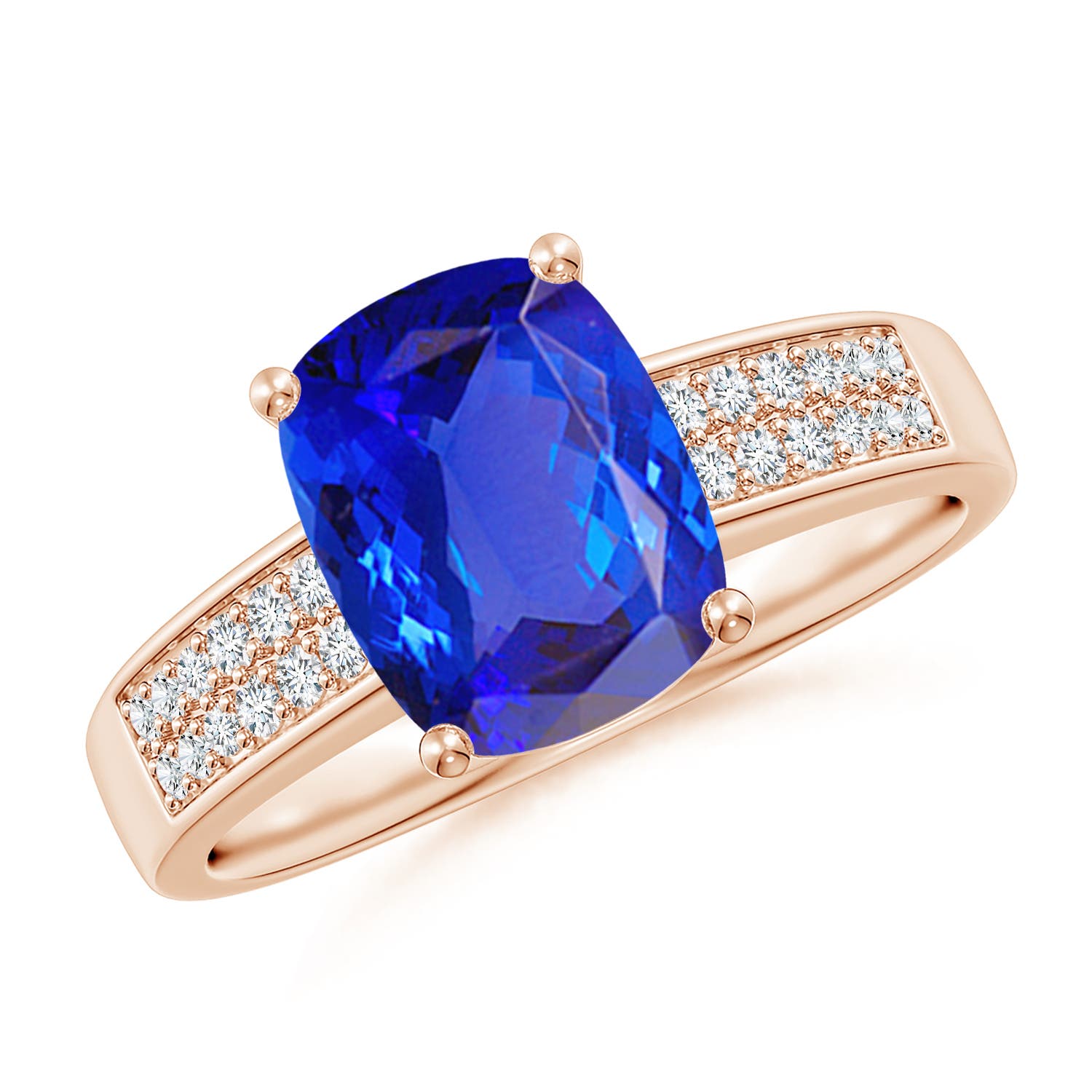 AAA - Tanzanite / 2.62 CT / 14 KT Rose Gold