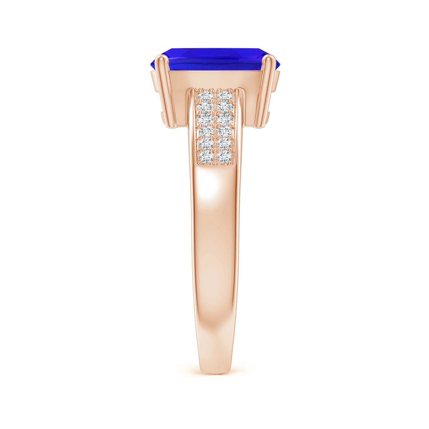 AAA - Tanzanite / 2.62 CT / 14 KT Rose Gold