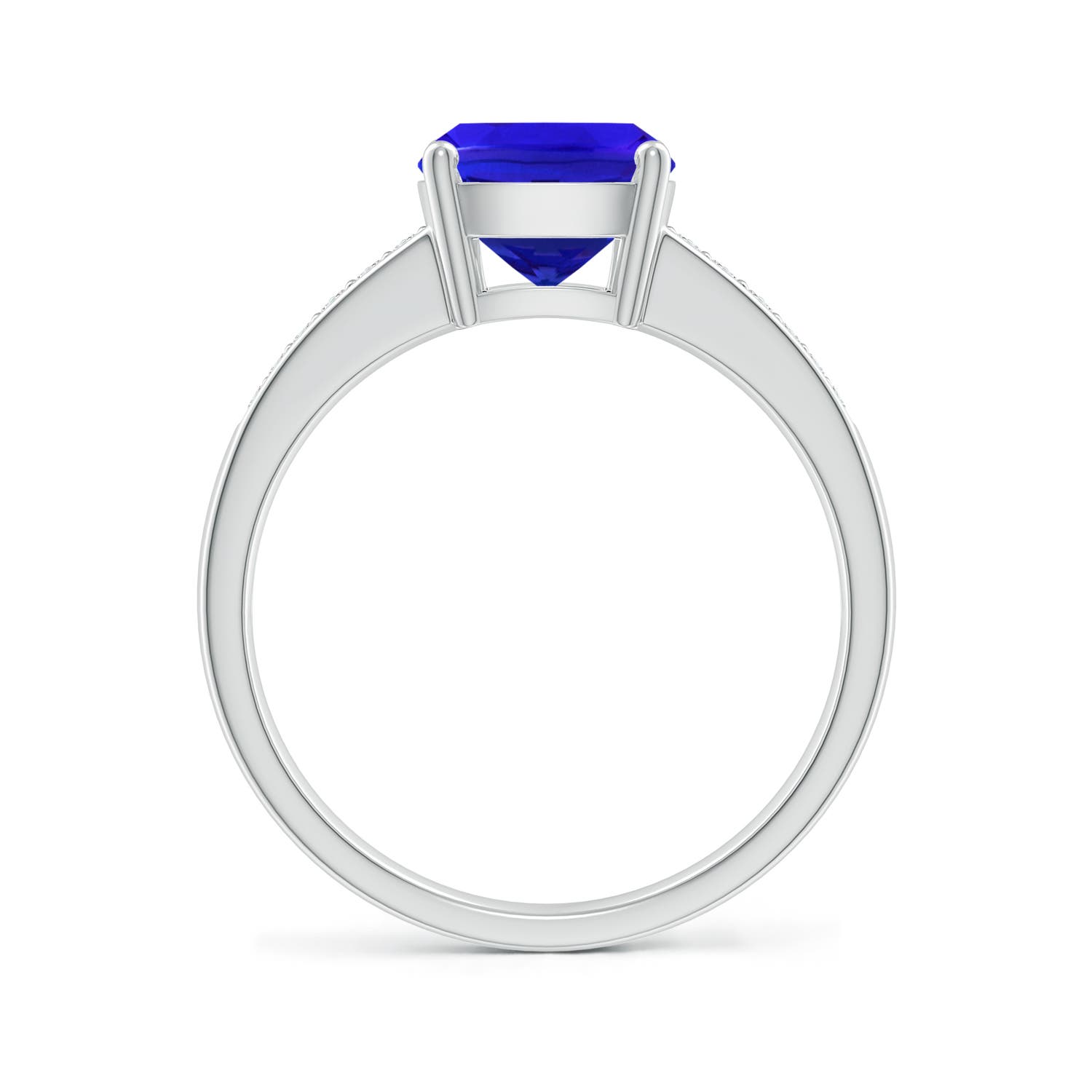 AAA - Tanzanite / 2.62 CT / 14 KT White Gold