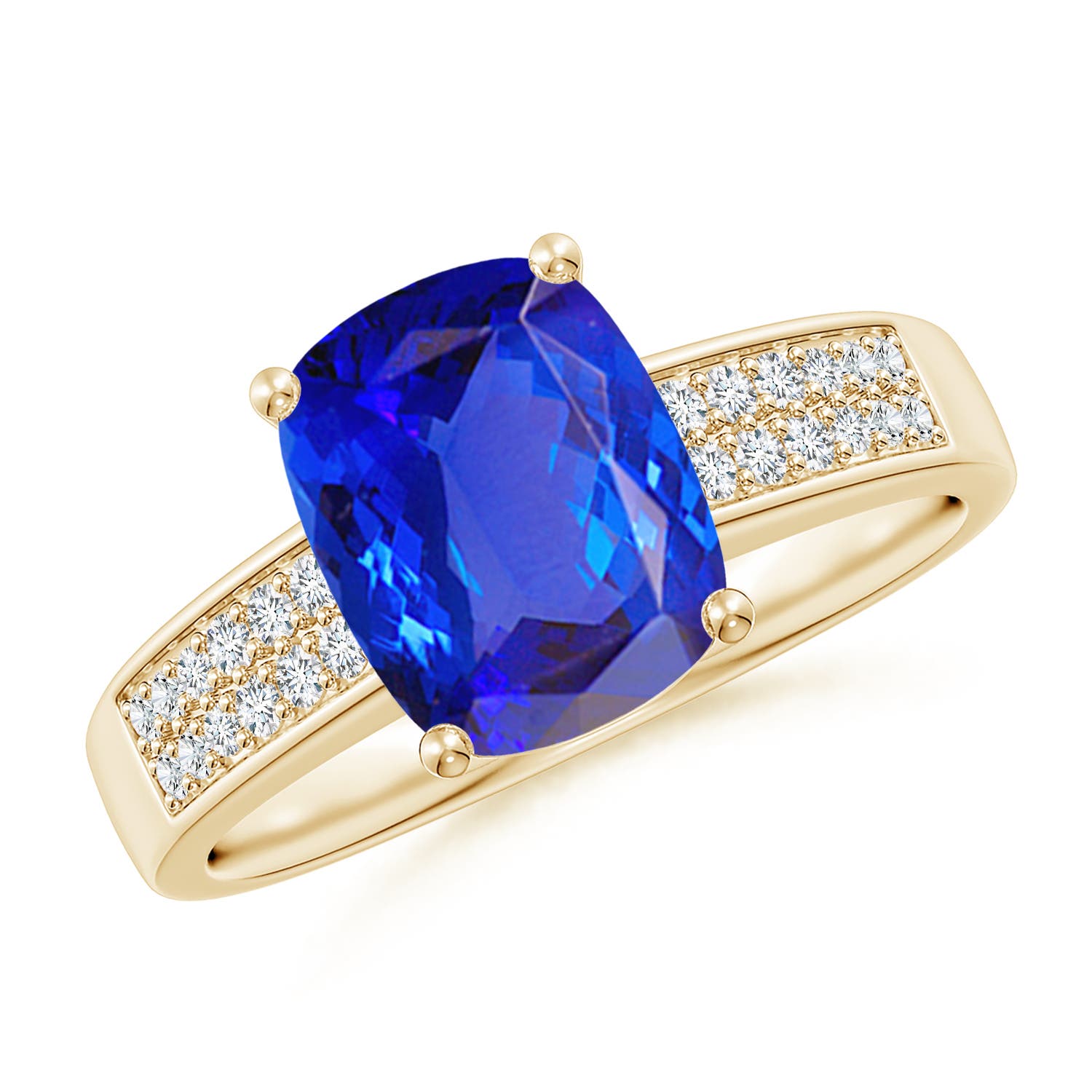 AAA - Tanzanite / 2.62 CT / 14 KT Yellow Gold