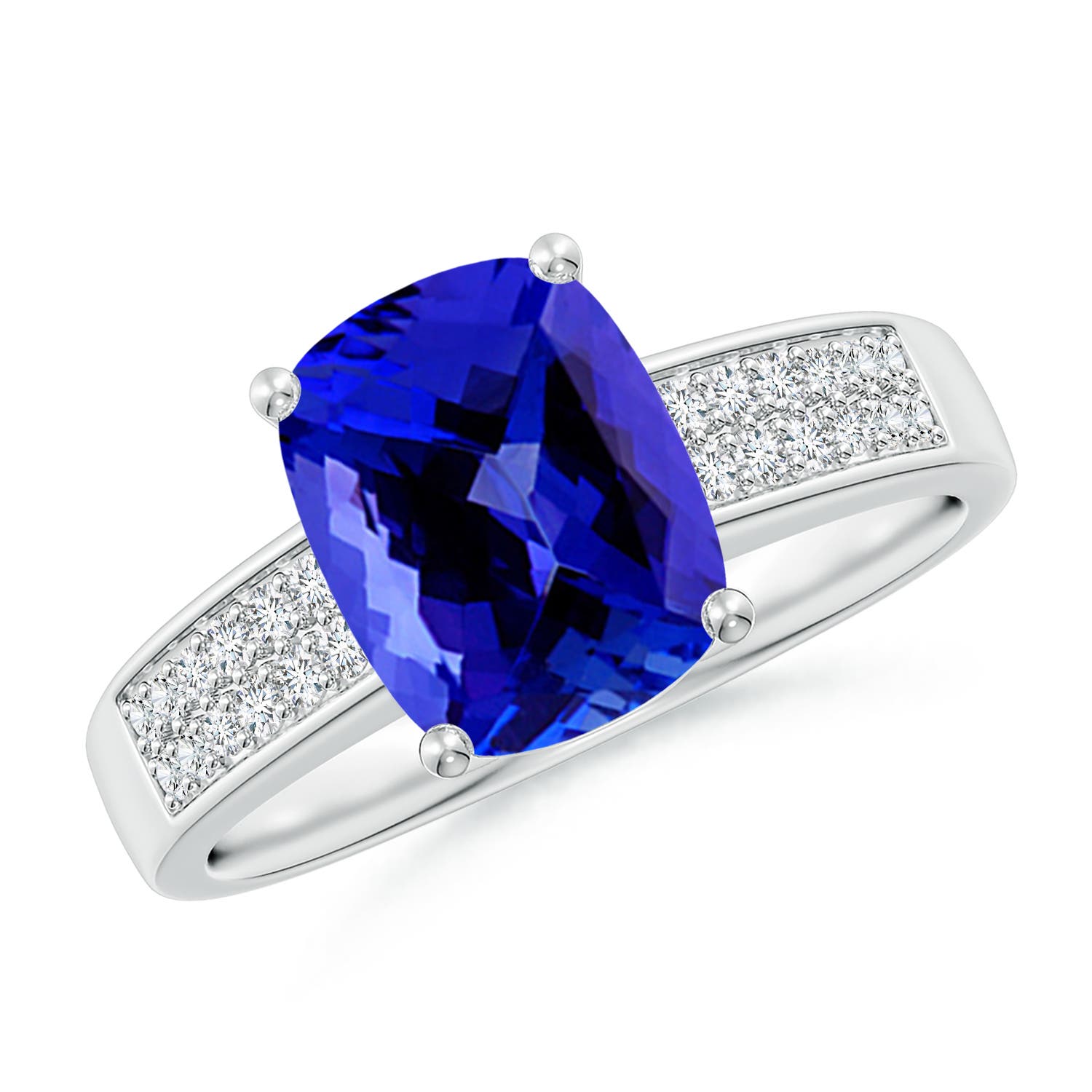 AAAA - Tanzanite / 2.62 CT / 14 KT White Gold