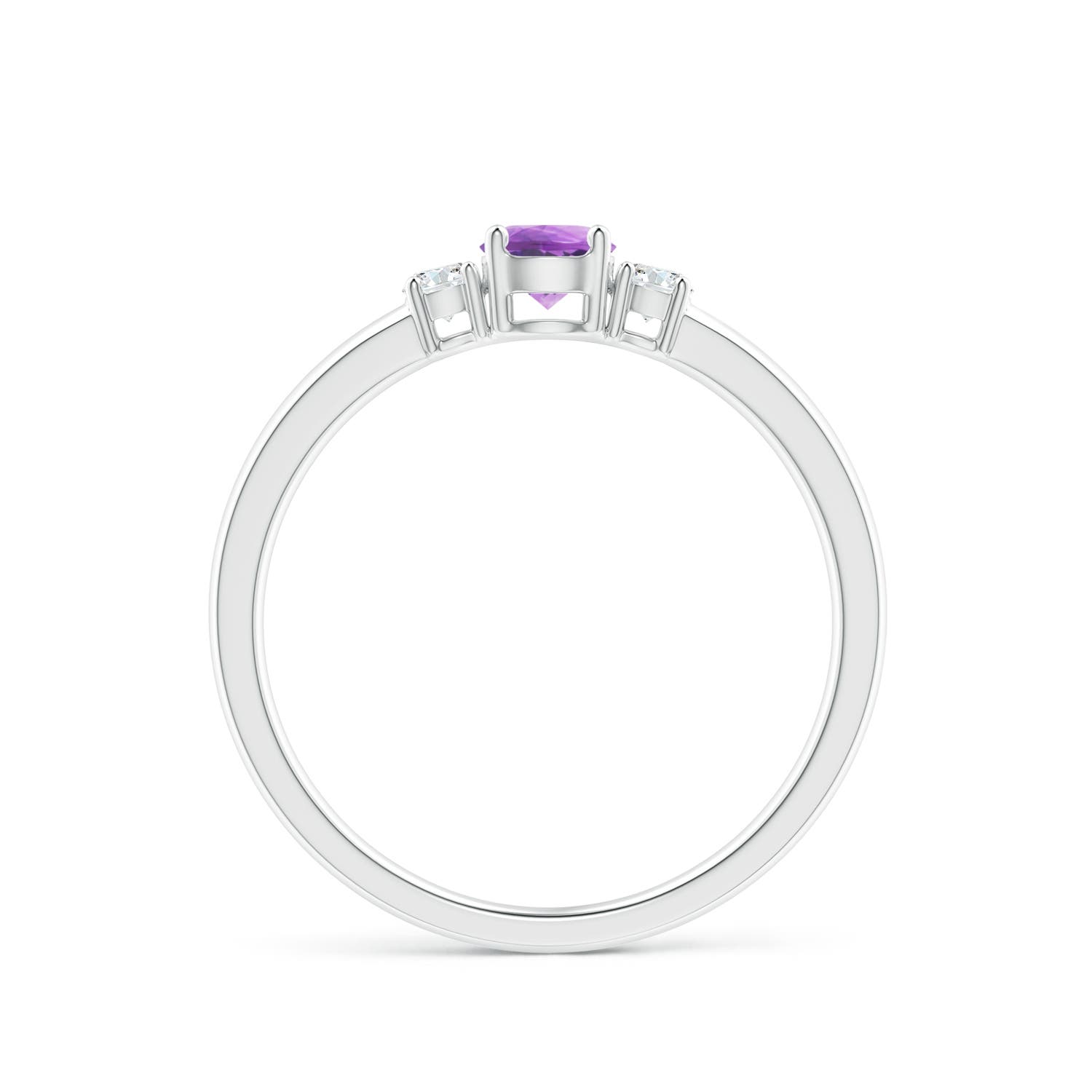 A - Amethyst / 0.39 CT / 14 KT White Gold