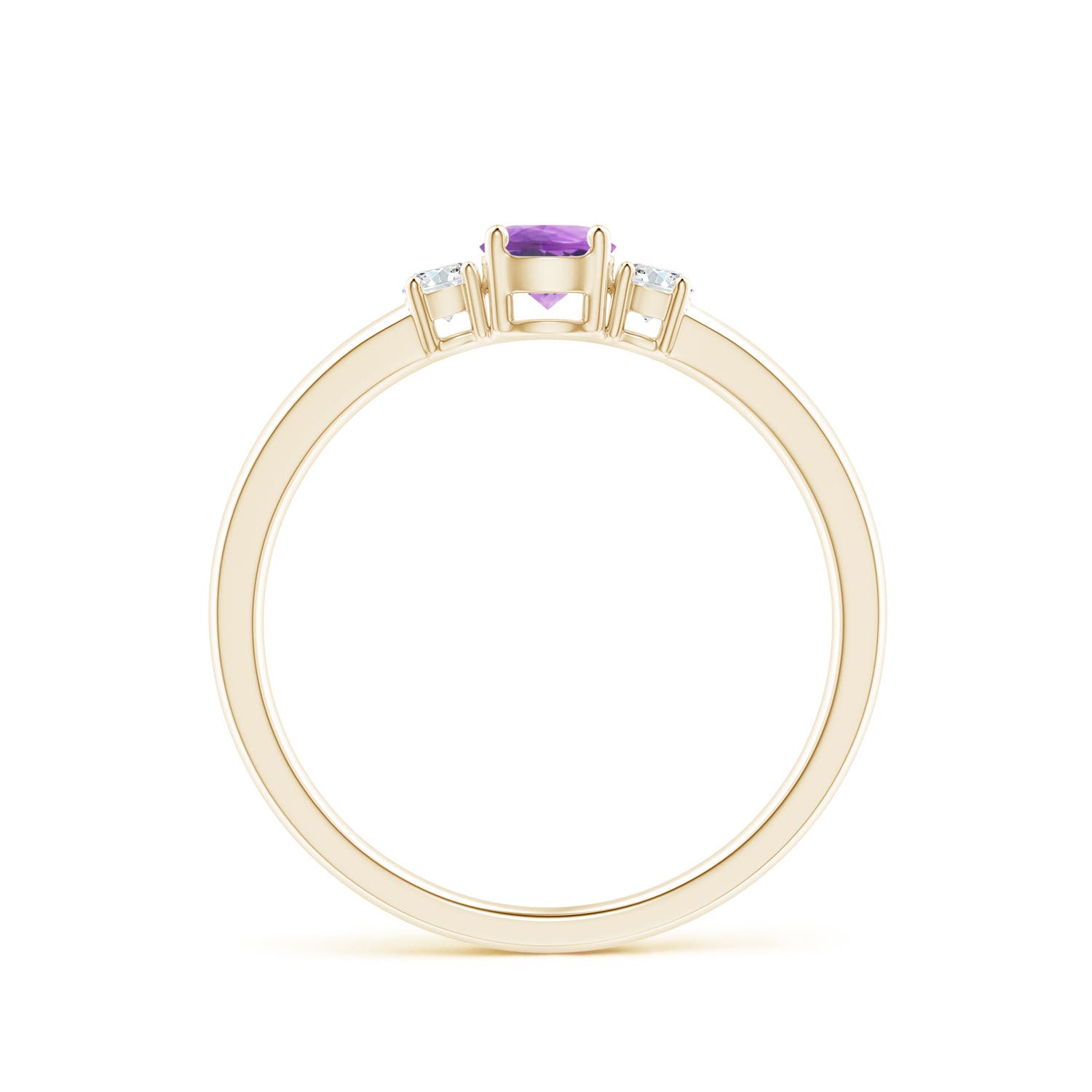 A - Amethyst / 0.39 CT / 14 KT Yellow Gold