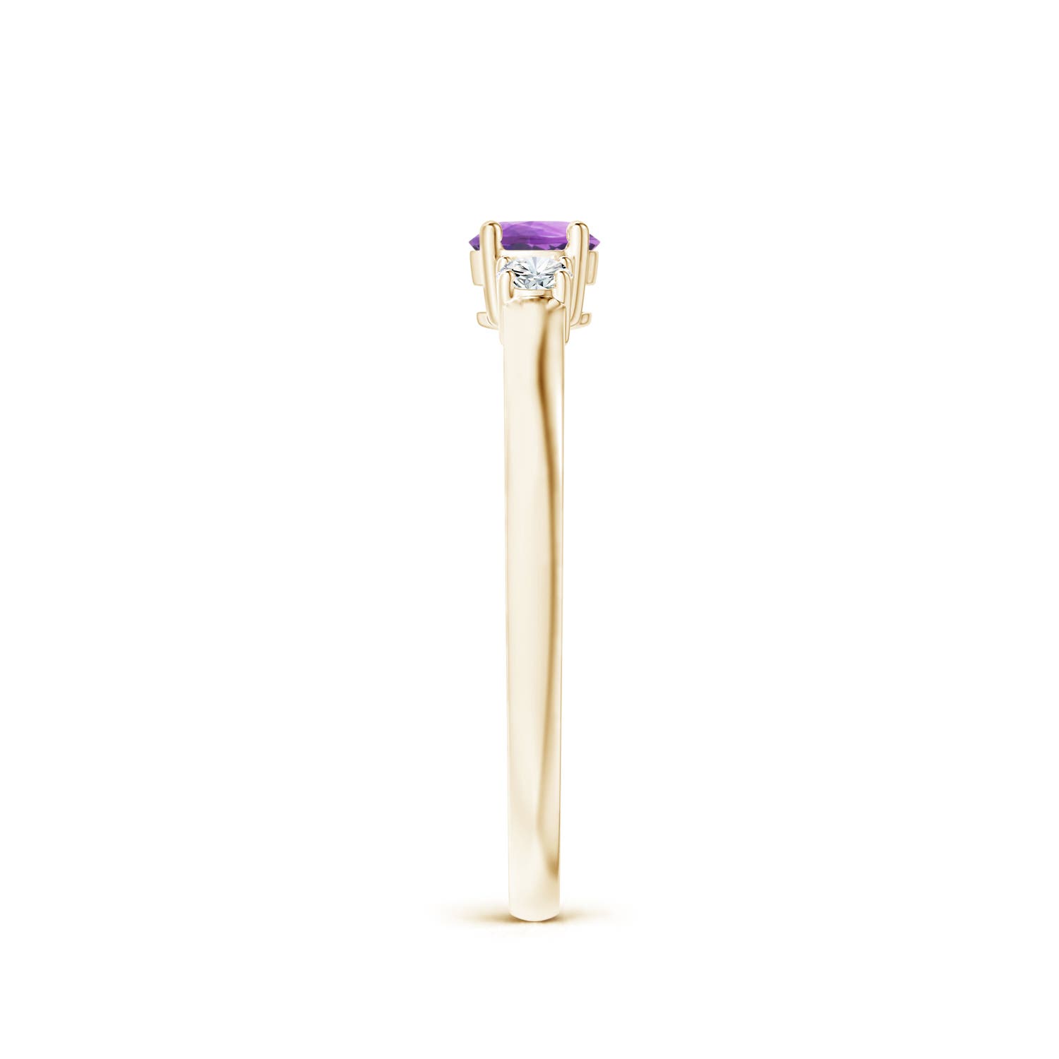 A - Amethyst / 0.39 CT / 14 KT Yellow Gold