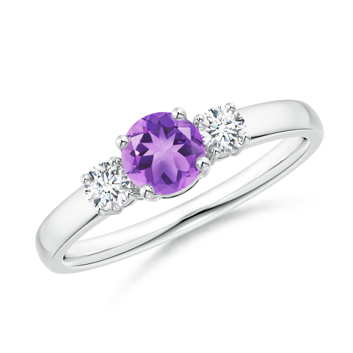 A - Amethyst / 0.66 CT / 14 KT White Gold