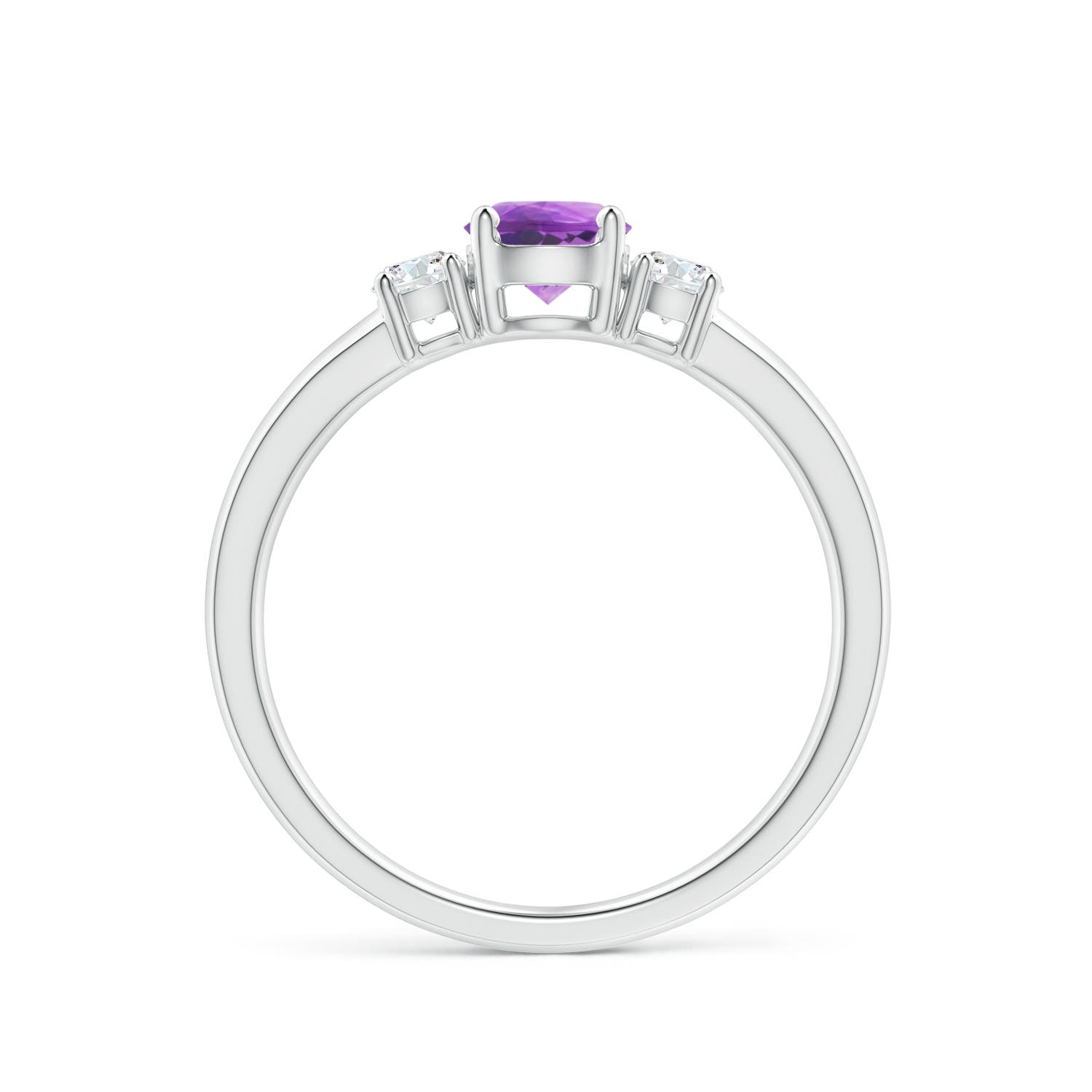 AA - Amethyst / 0.66 CT / 14 KT White Gold