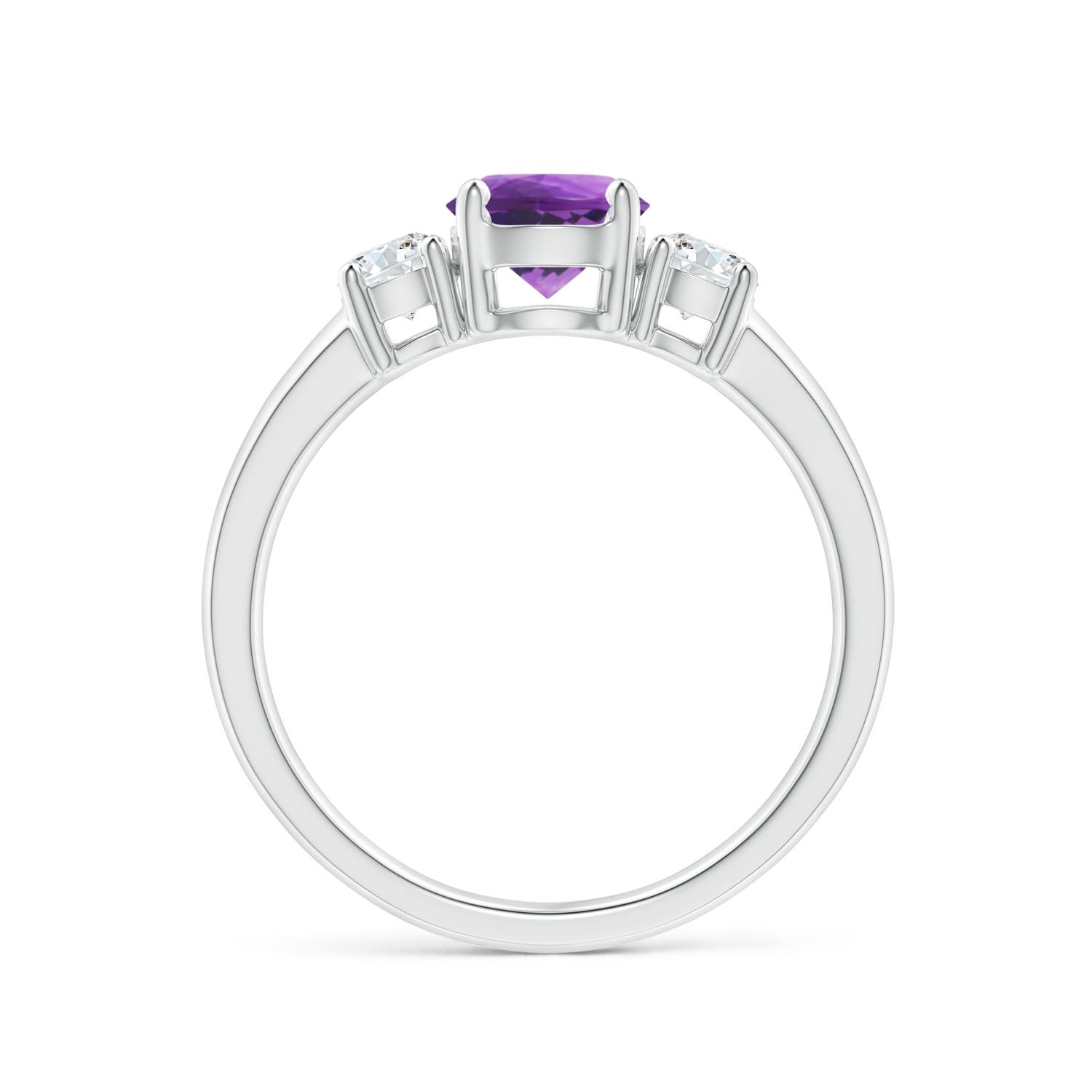AAA - Amethyst / 1.12 CT / 14 KT White Gold