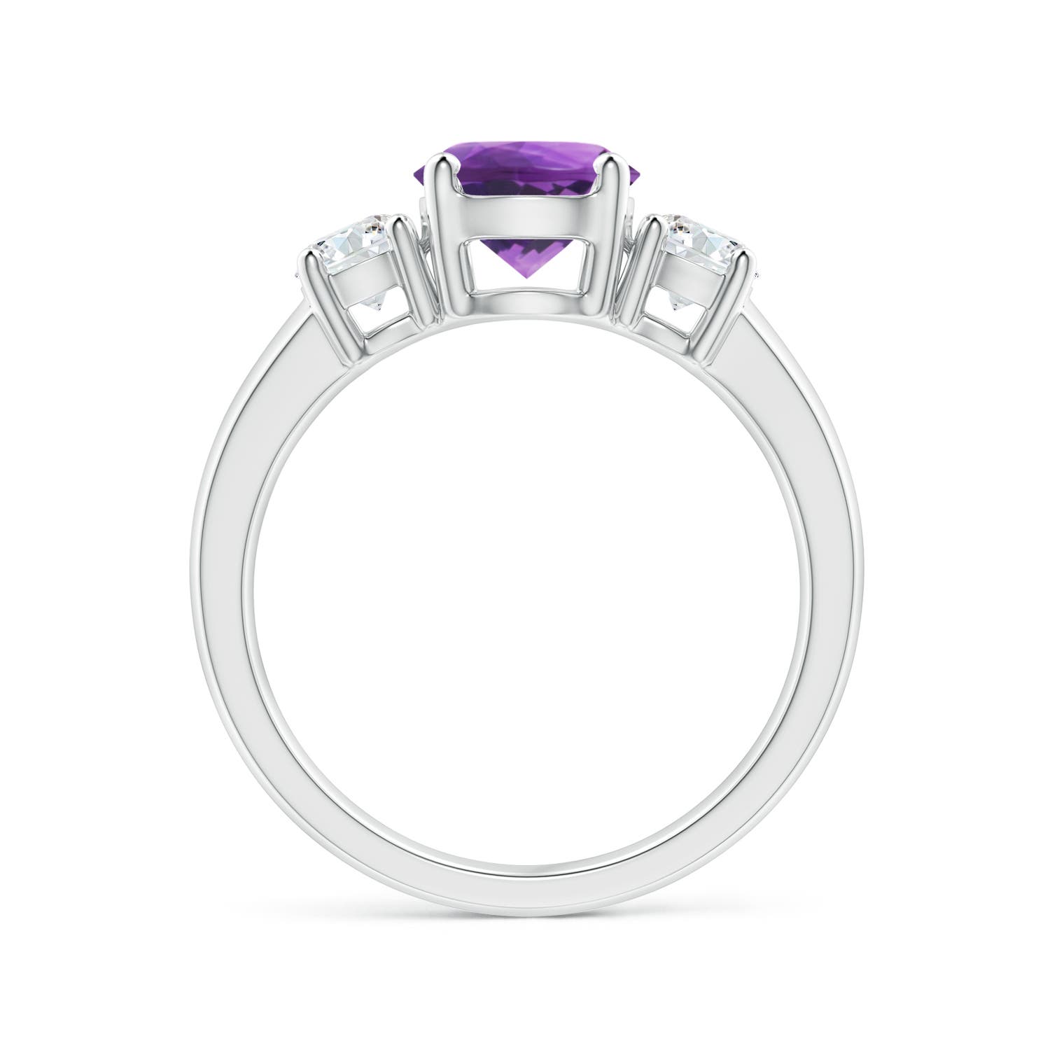 AAA - Amethyst / 1.61 CT / 14 KT White Gold