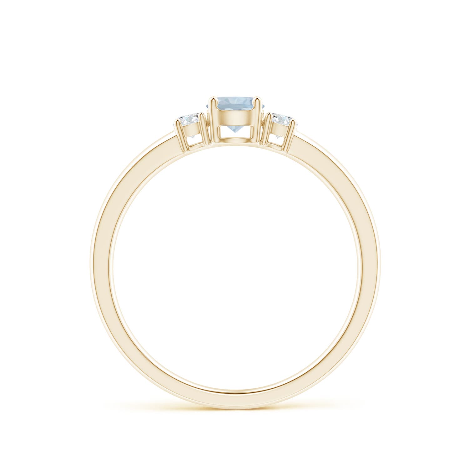 A - Aquamarine / 0.34 CT / 14 KT Yellow Gold