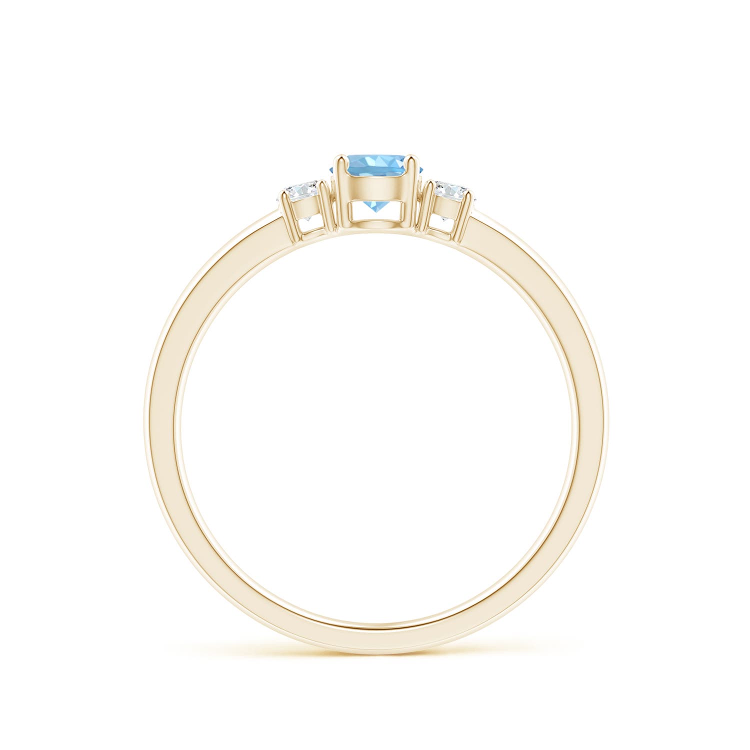 AAAA - Aquamarine / 0.34 CT / 14 KT Yellow Gold