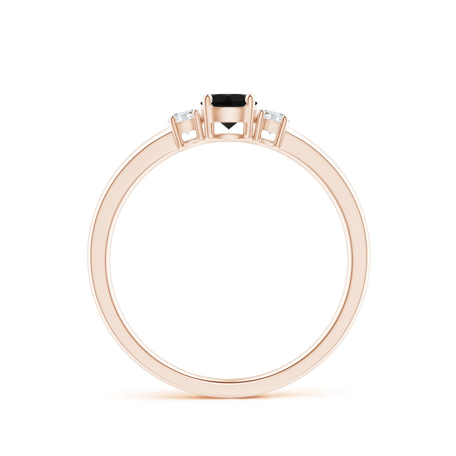 AAA - Black Onyx / 0.44 CT / 14 KT Rose Gold