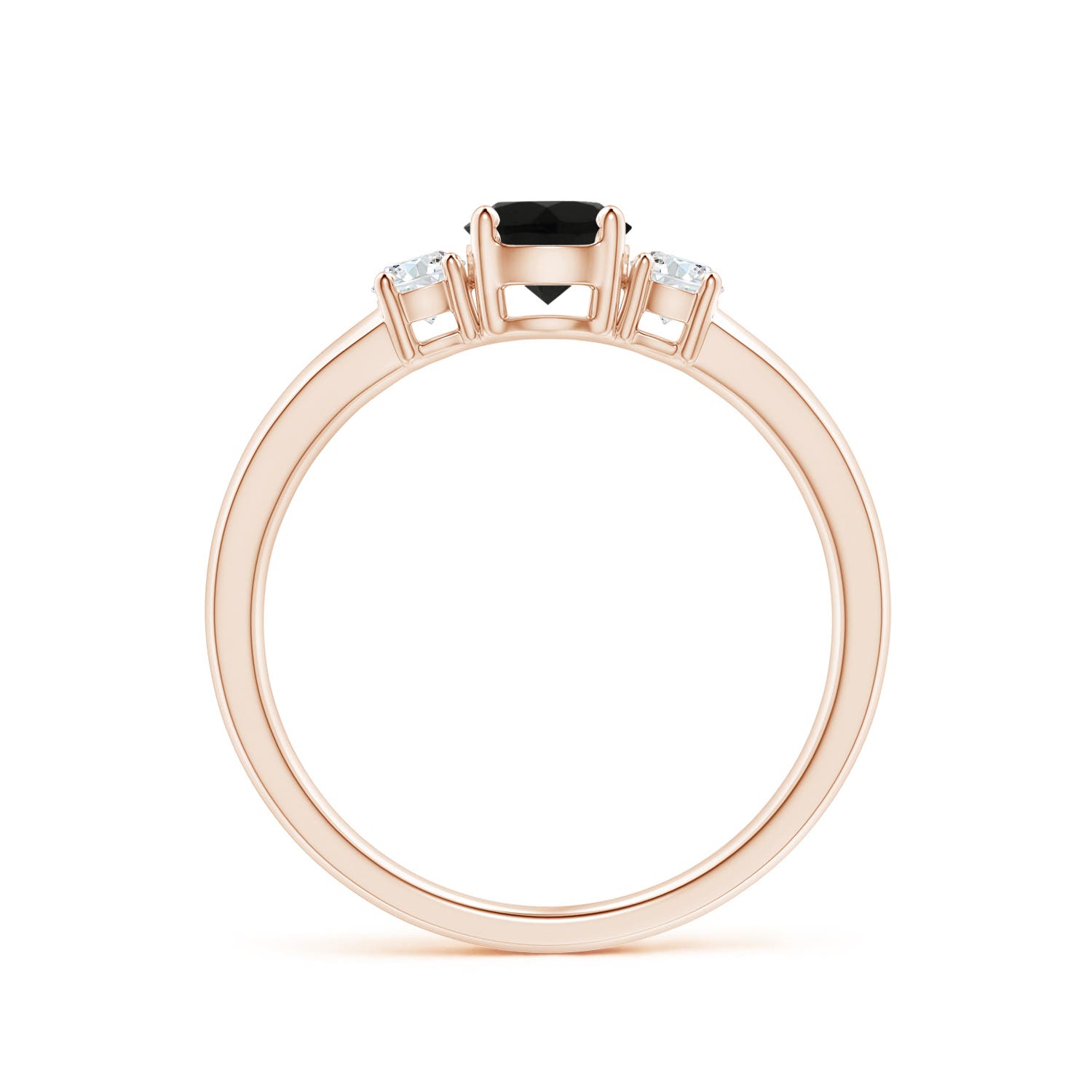 AAA - Black Onyx / 0.56 CT / 14 KT Rose Gold