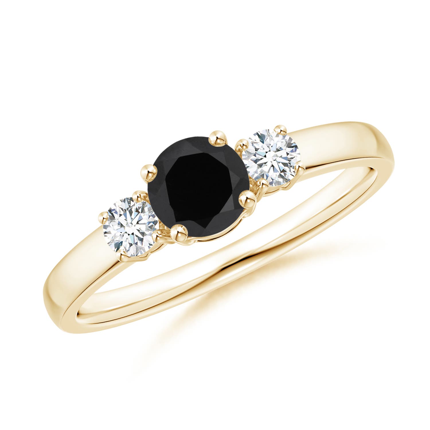 AAA - Black Onyx / 0.56 CT / 14 KT Yellow Gold