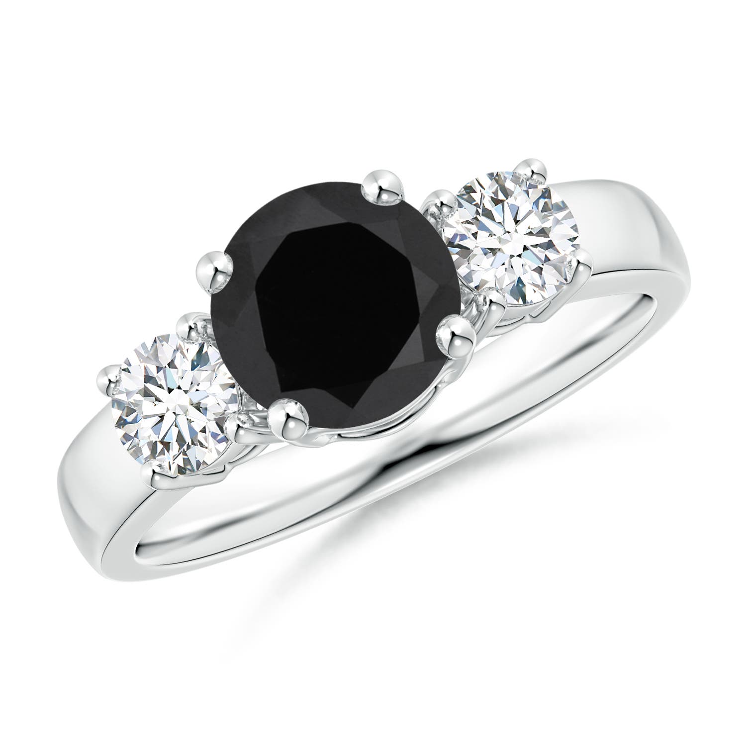 AAA - Black Onyx / 1.46 CT / 14 KT White Gold