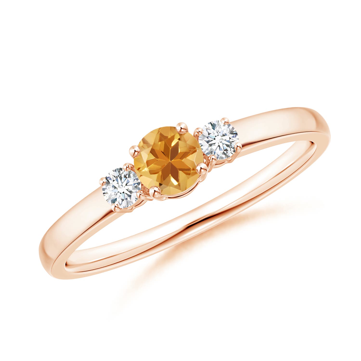 A - Citrine / 0.37 CT / 14 KT Rose Gold