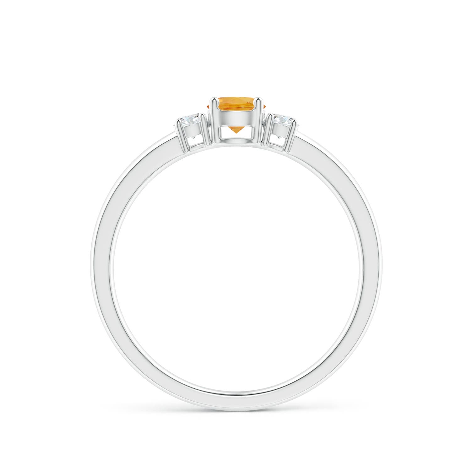 A - Citrine / 0.37 CT / 14 KT White Gold