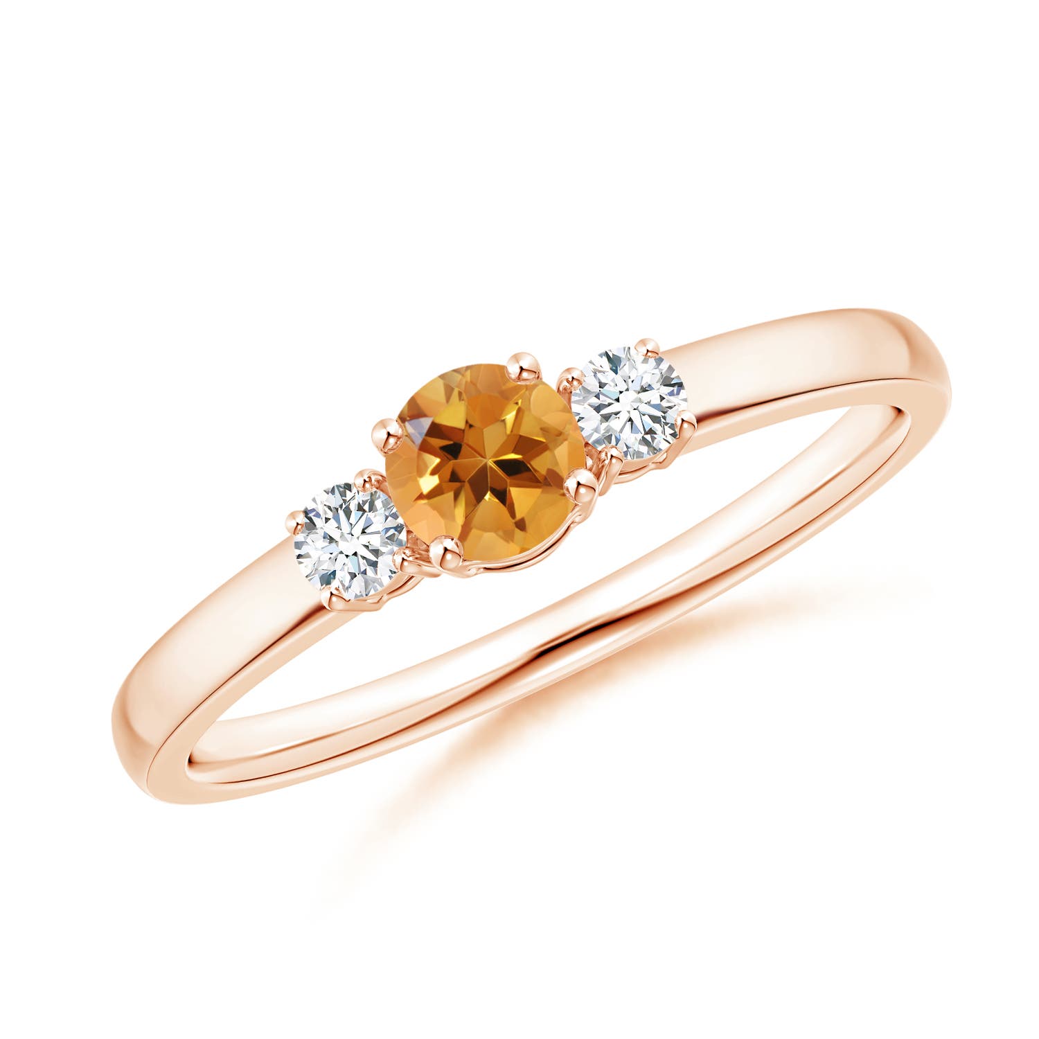 AA - Citrine / 0.37 CT / 14 KT Rose Gold