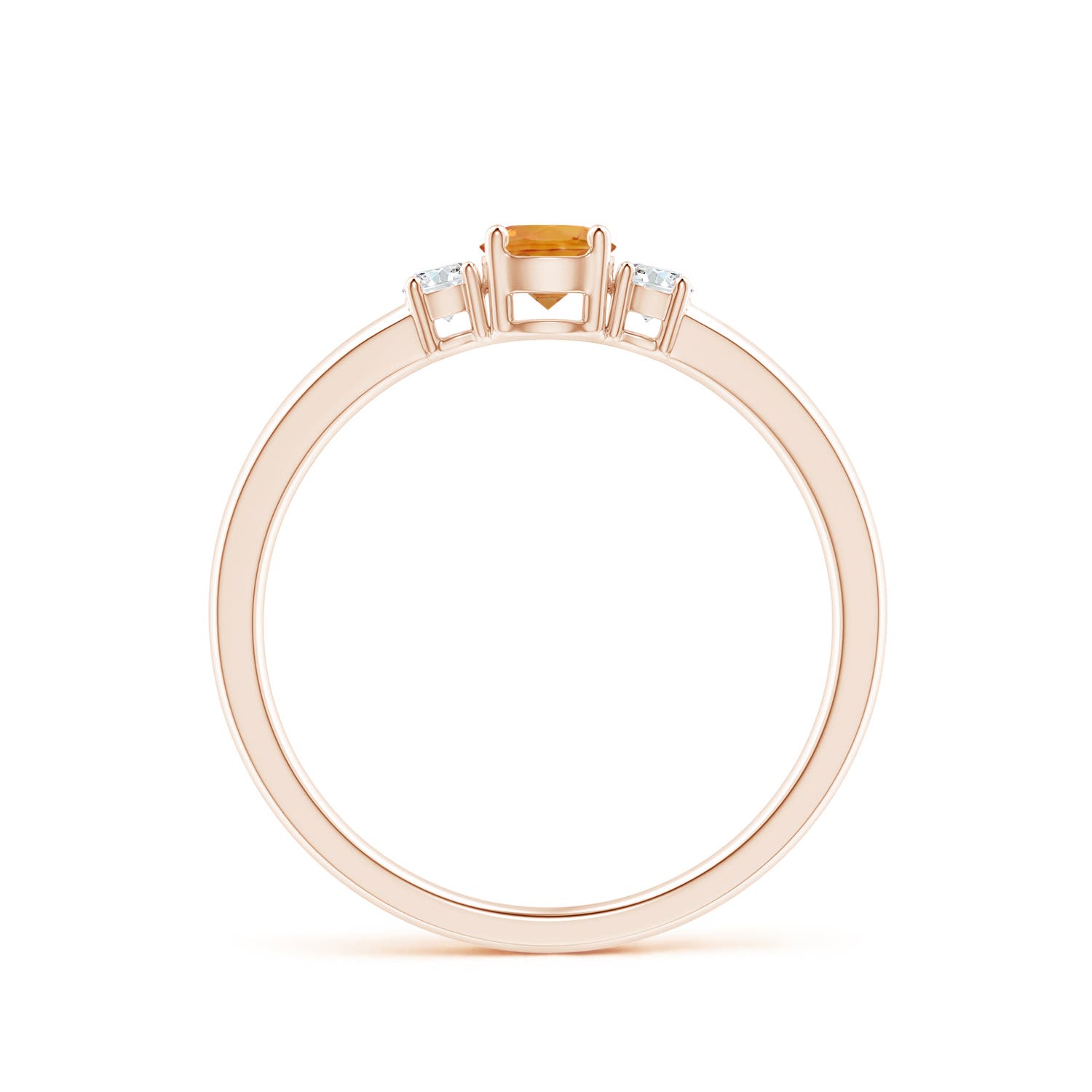 AA - Citrine / 0.37 CT / 14 KT Rose Gold