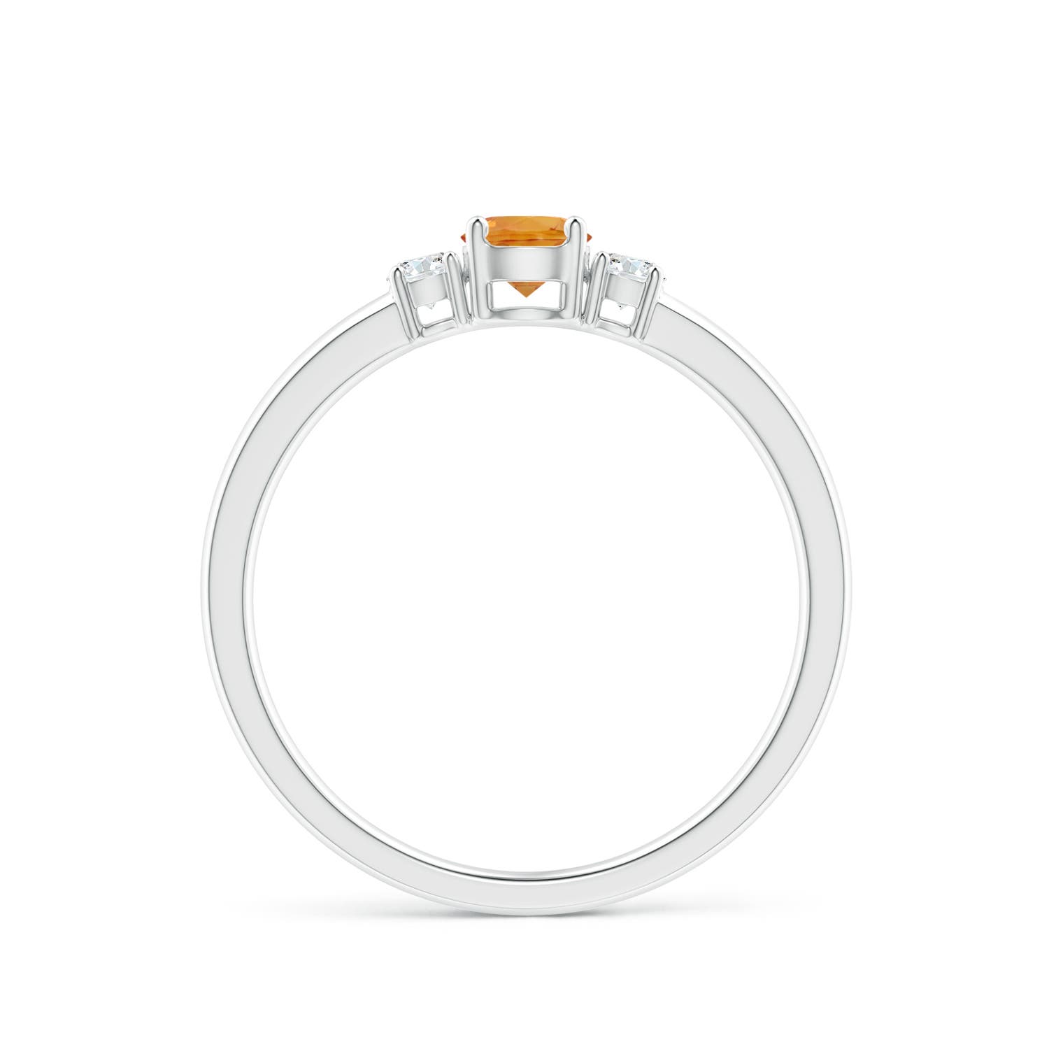 AA - Citrine / 0.37 CT / 14 KT White Gold