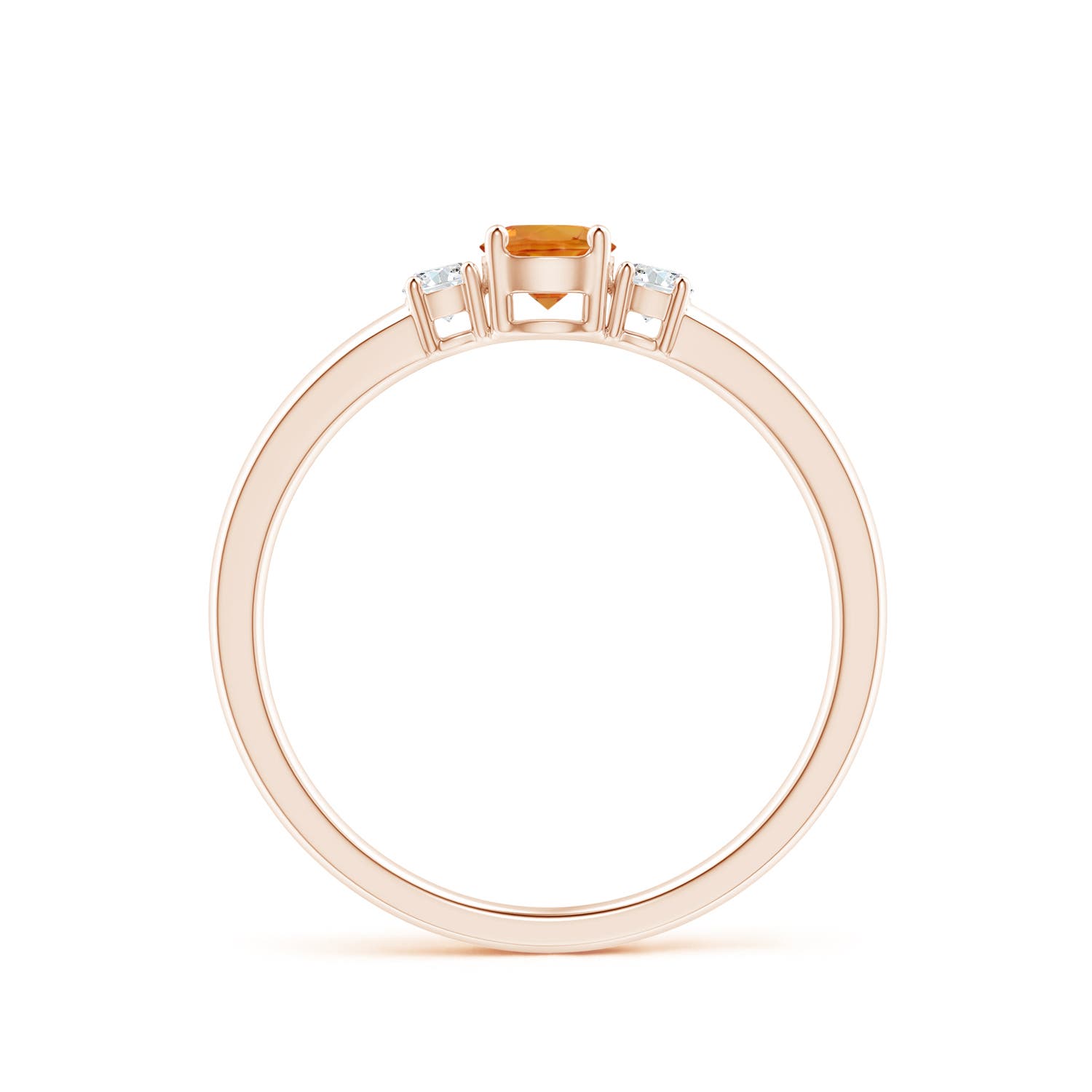 AAA - Citrine / 0.37 CT / 14 KT Rose Gold