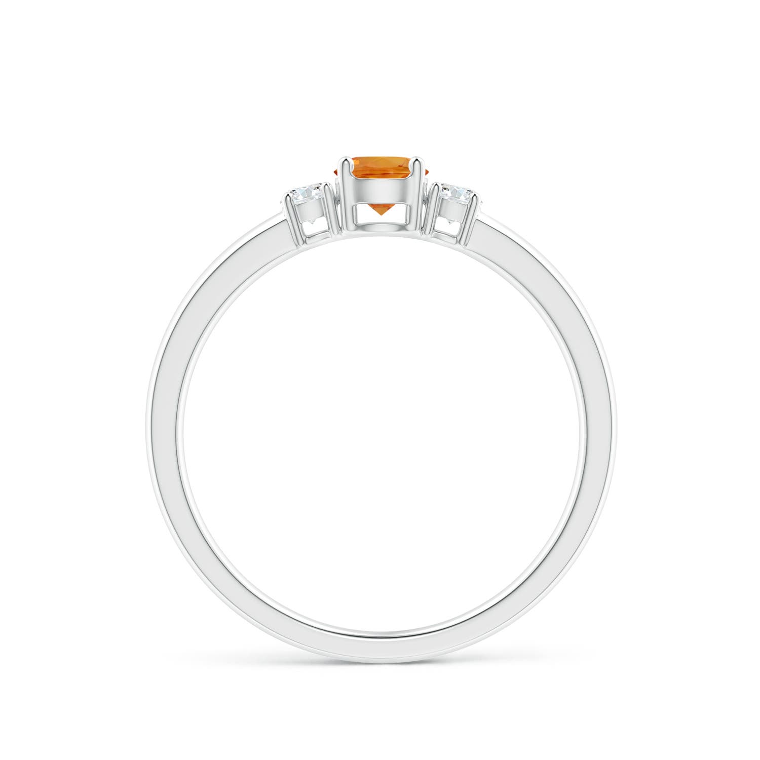 AAA - Citrine / 0.37 CT / 14 KT White Gold