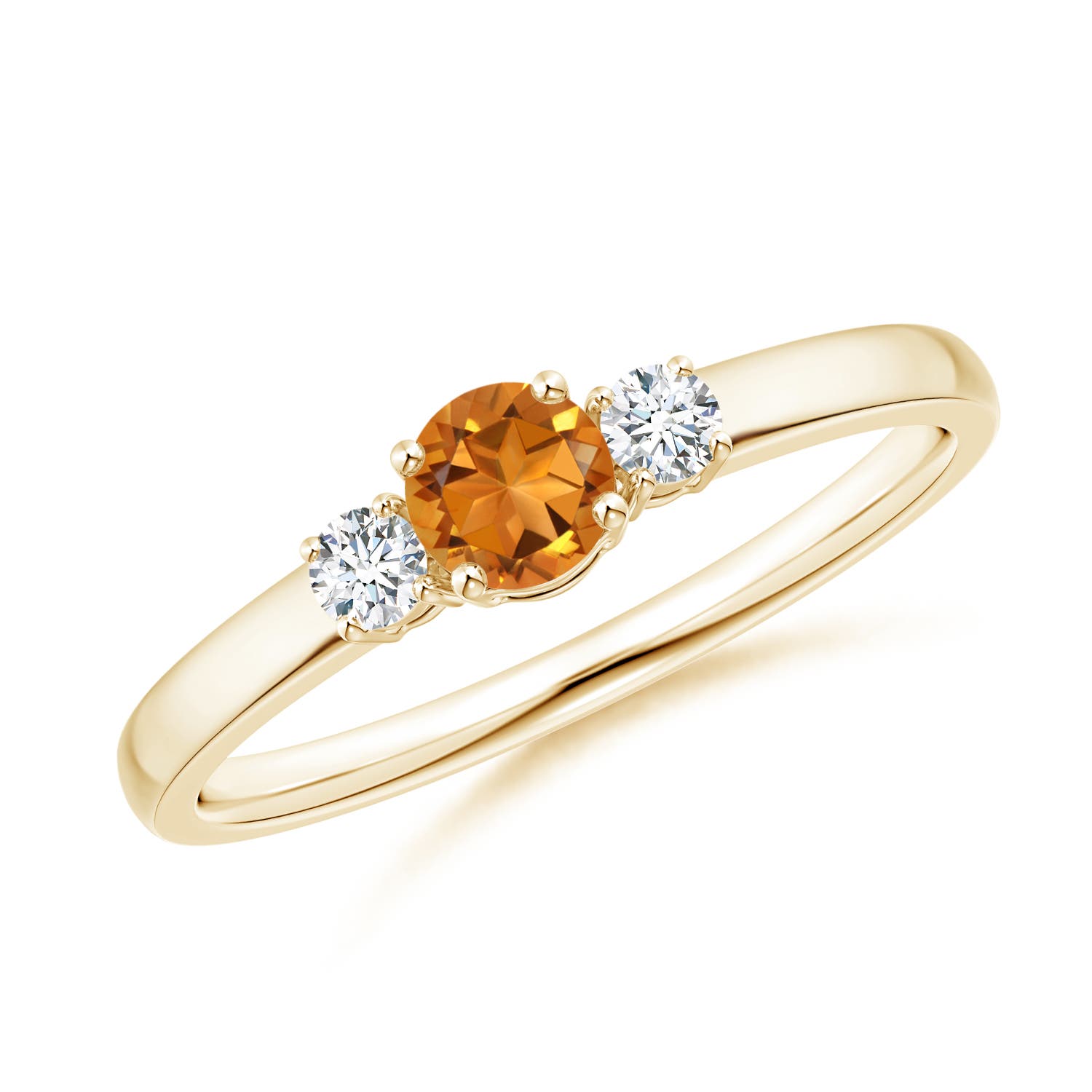 AAA - Citrine / 0.37 CT / 14 KT Yellow Gold