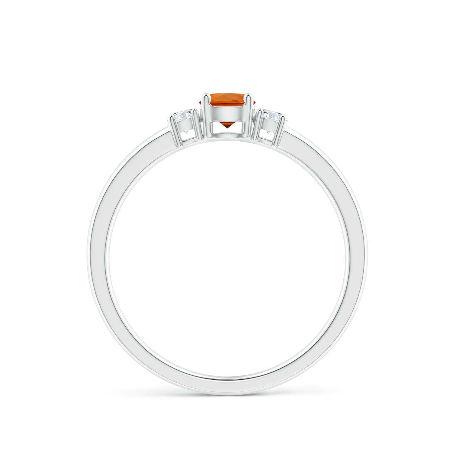 AAAA - Citrine / 0.37 CT / 14 KT White Gold