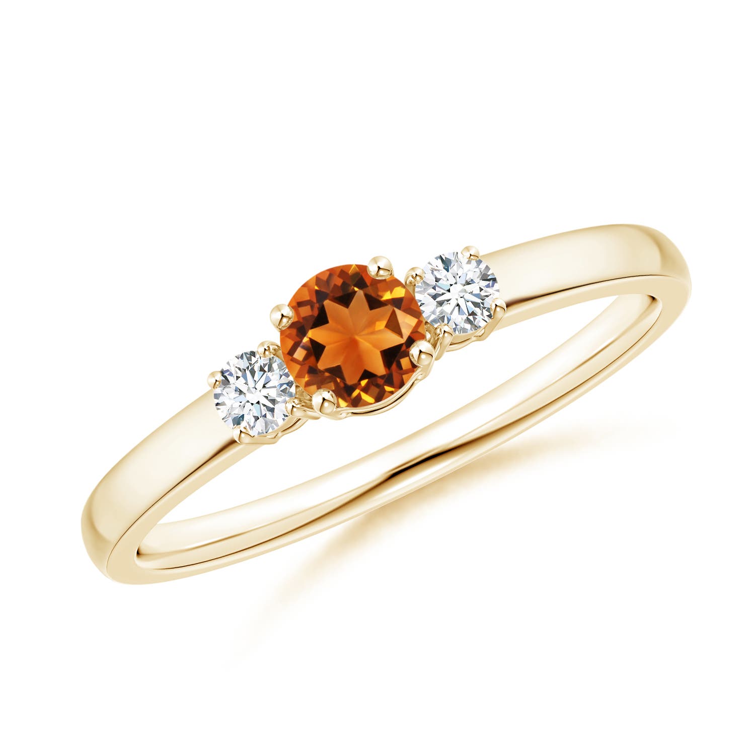 AAAA - Citrine / 0.37 CT / 14 KT Yellow Gold