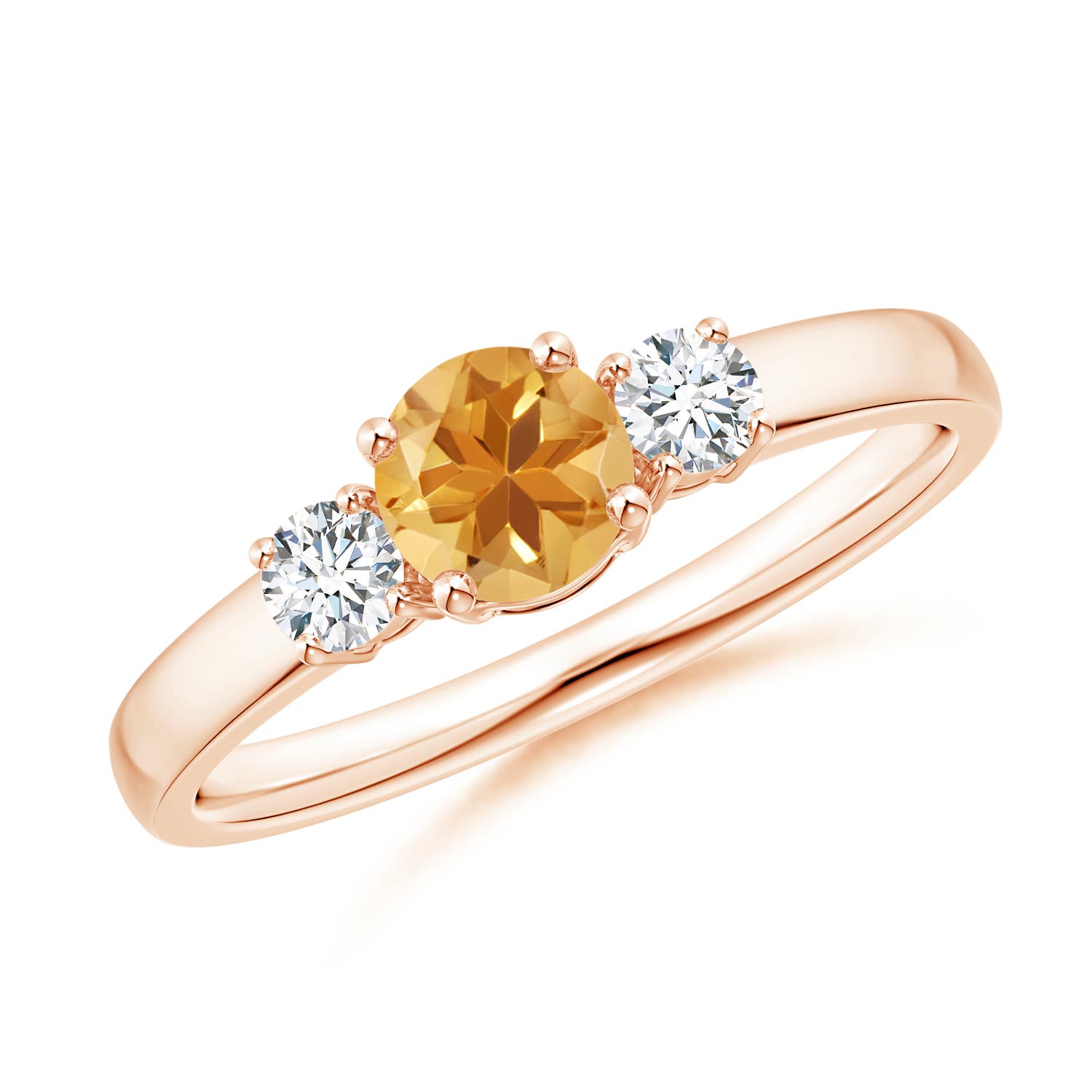 A - Citrine / 0.66 CT / 14 KT Rose Gold