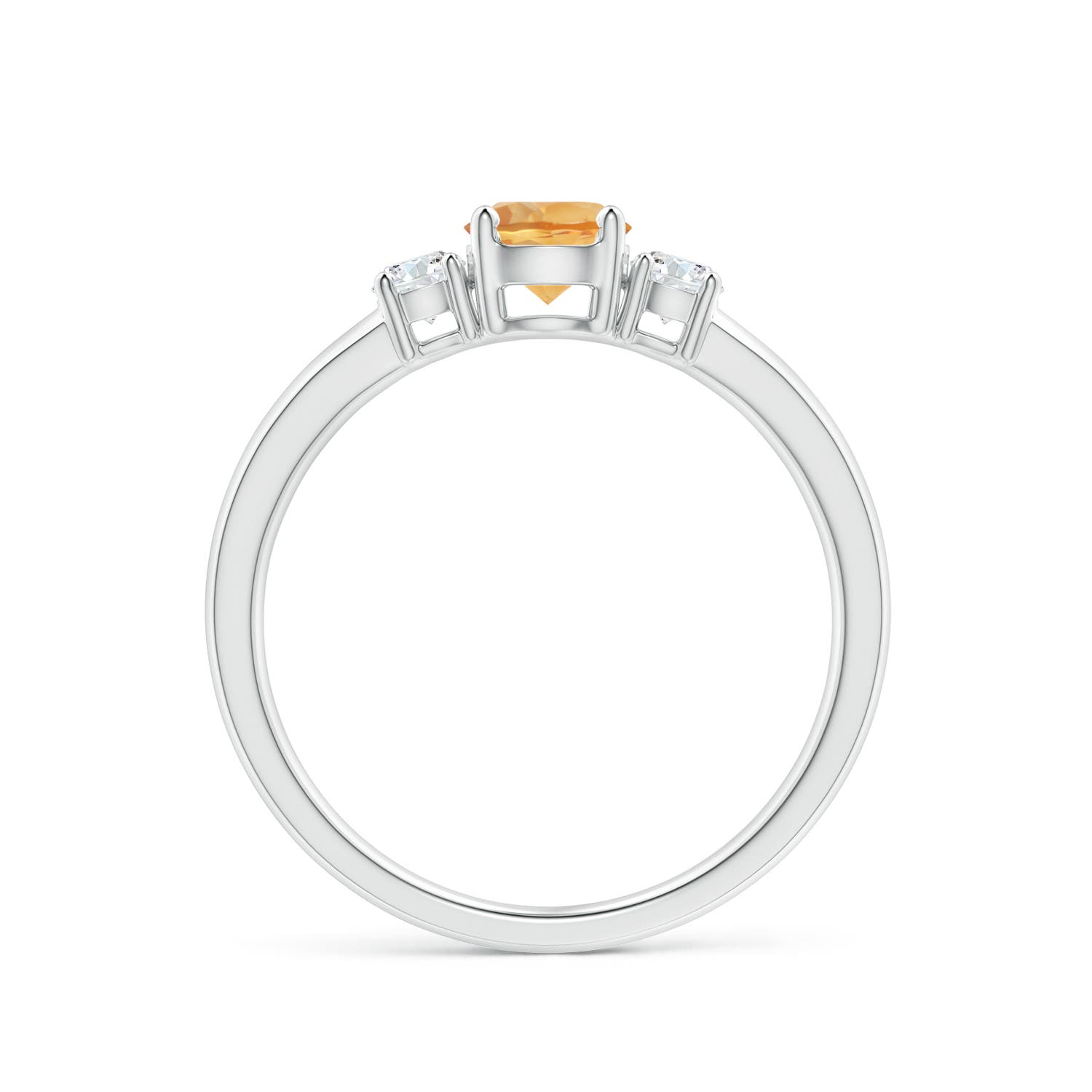 A - Citrine / 0.66 CT / 14 KT White Gold