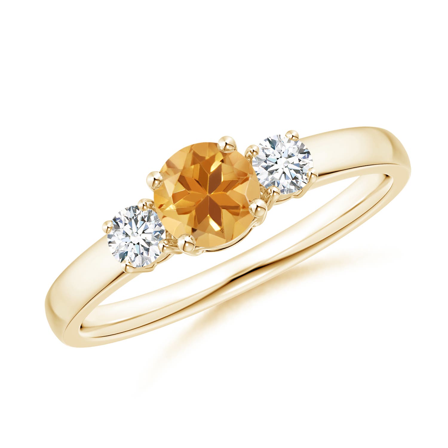 A - Citrine / 0.66 CT / 14 KT Yellow Gold