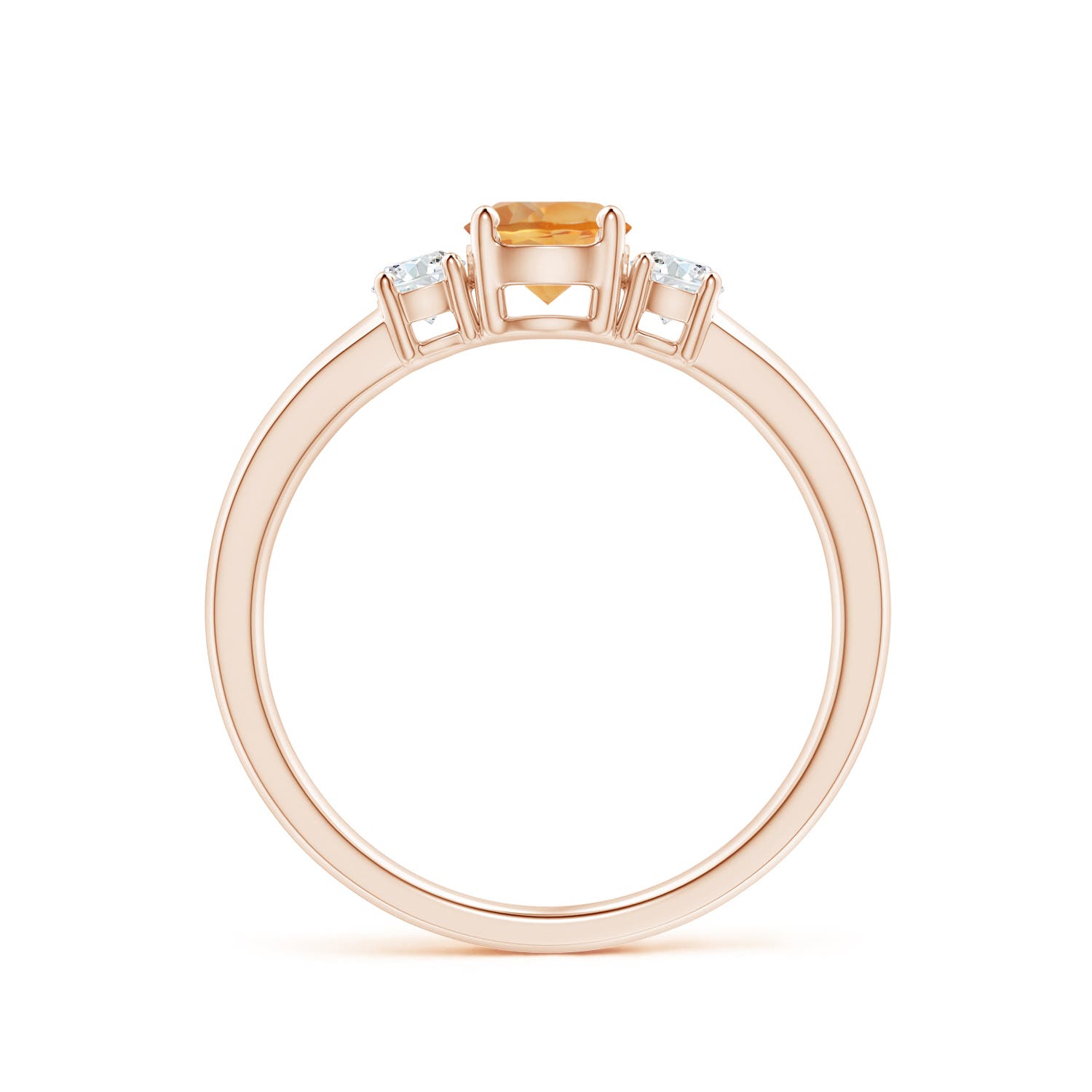 AA - Citrine / 0.66 CT / 14 KT Rose Gold