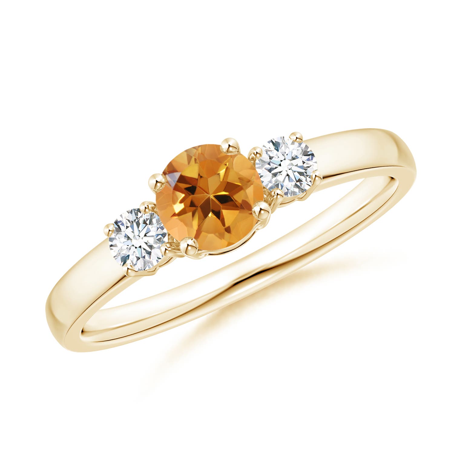 AA - Citrine / 0.66 CT / 14 KT Yellow Gold