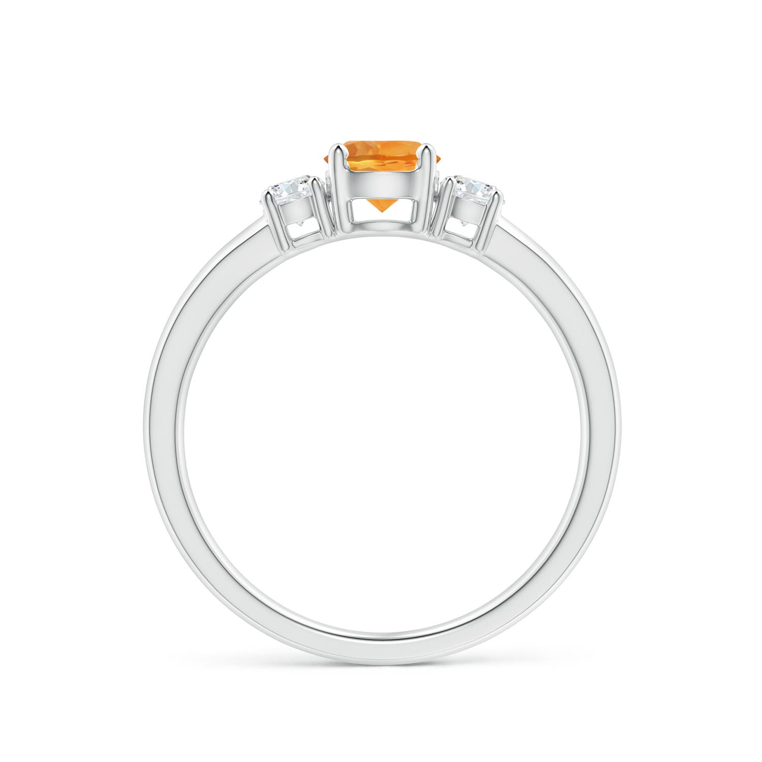 AAA - Citrine / 0.66 CT / 14 KT White Gold