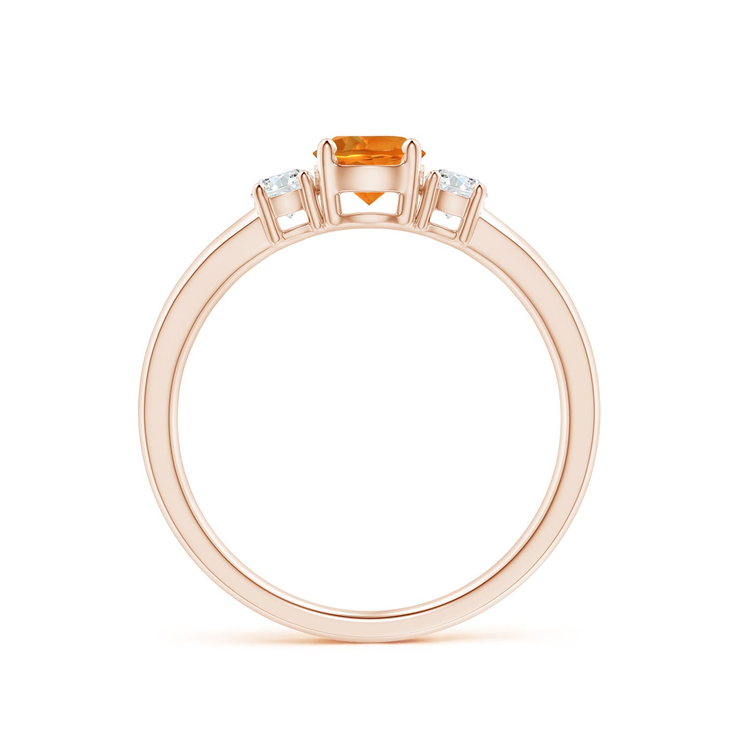 AAAA - Citrine / 0.66 CT / 14 KT Rose Gold