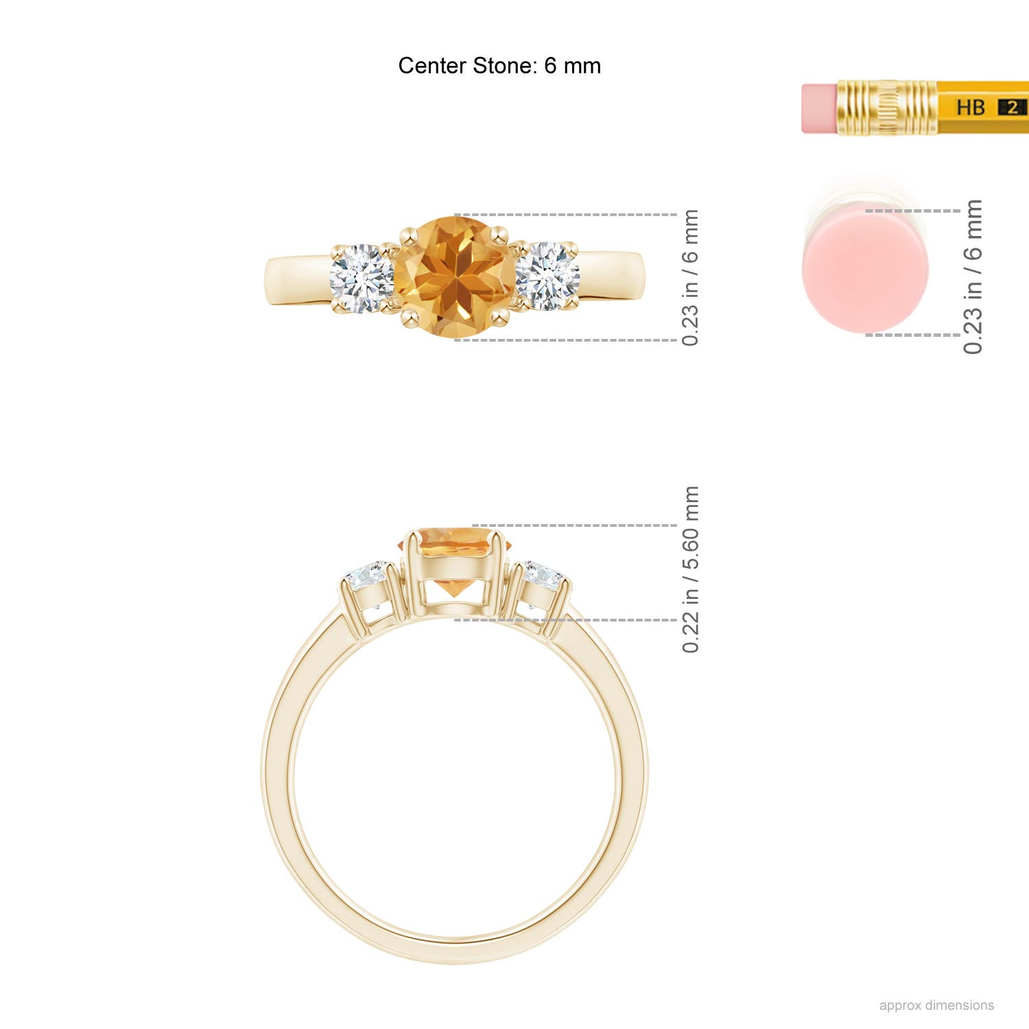 A - Citrine / 1.02 CT / 14 KT Yellow Gold