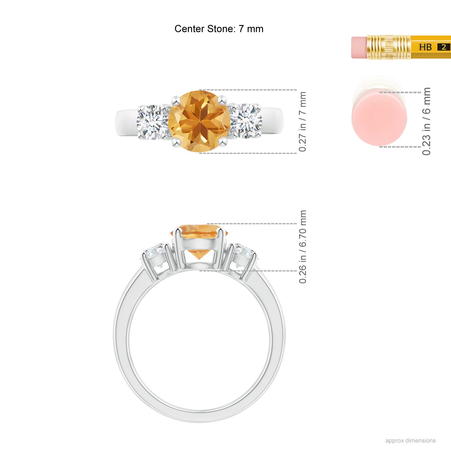 A - Citrine / 1.71 CT / 14 KT White Gold