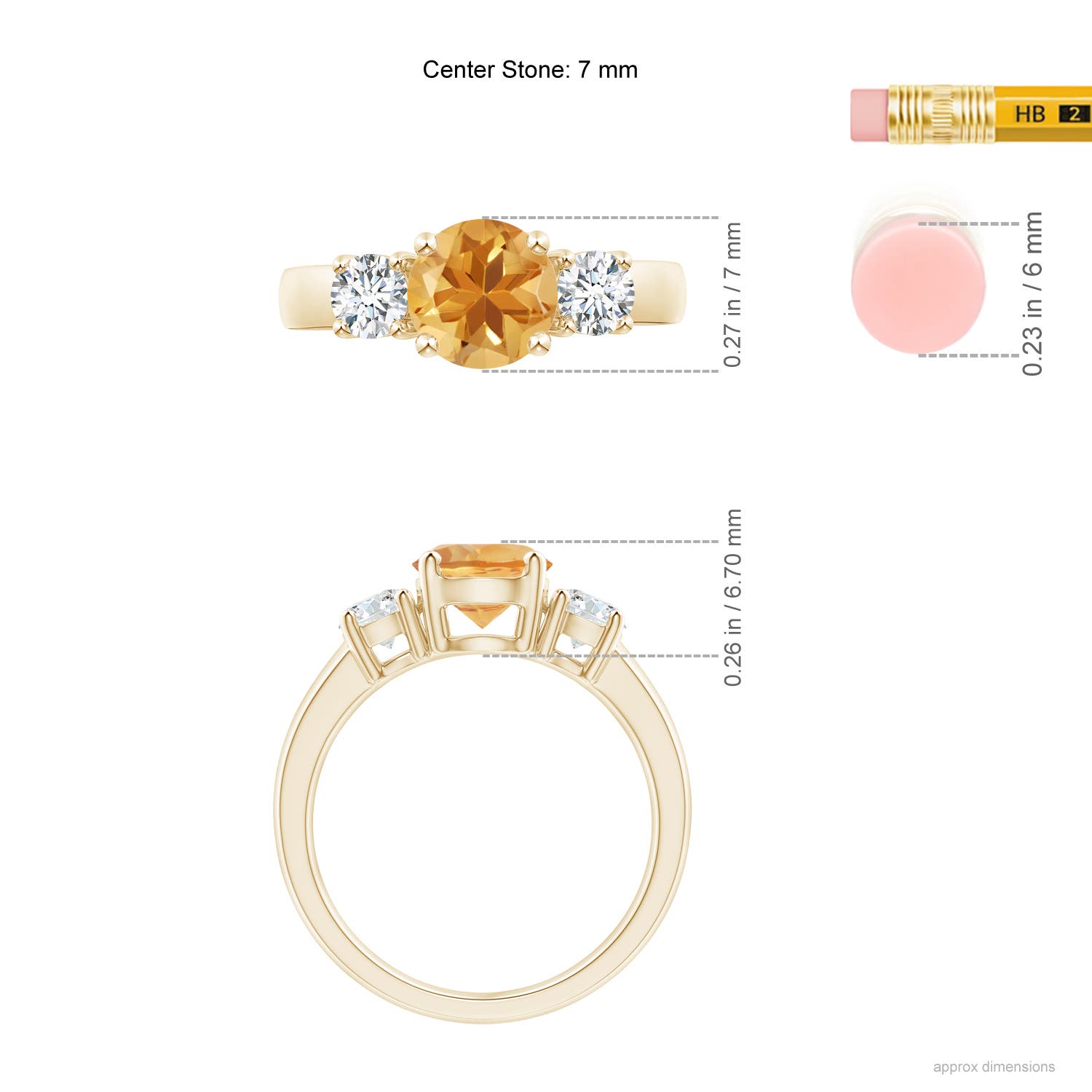 A - Citrine / 1.71 CT / 14 KT Yellow Gold