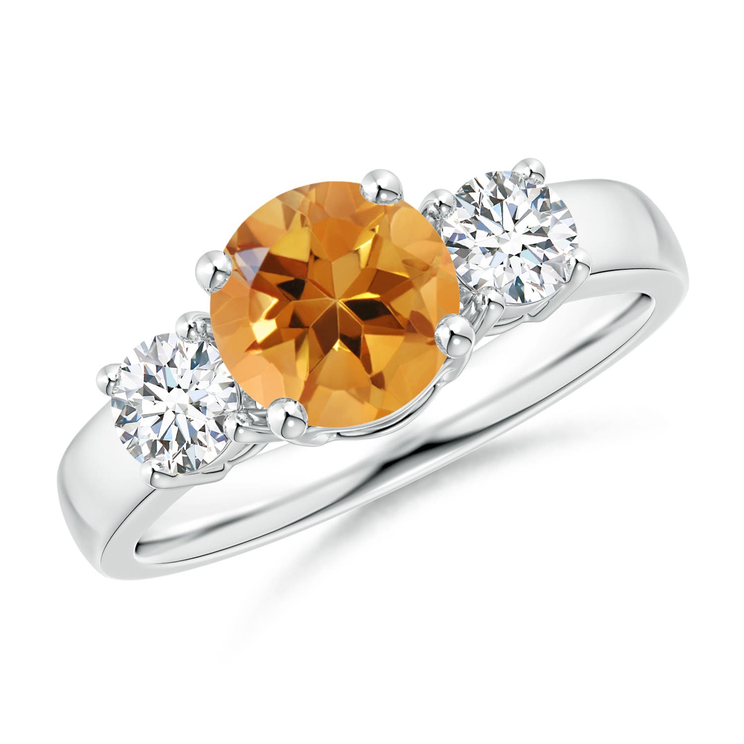 AA - Citrine / 1.71 CT / 14 KT White Gold