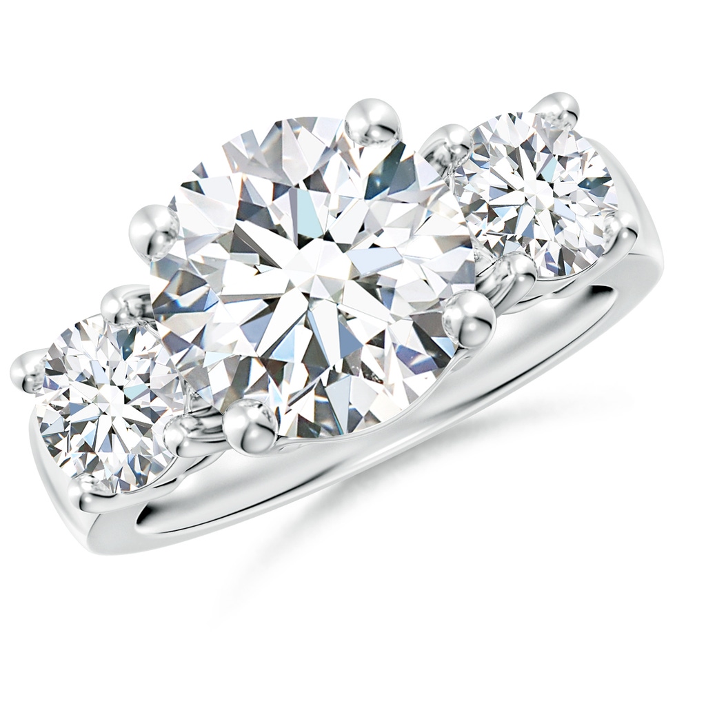 10.1mm GVS2 Classic Diamond Three Stone Engagement Ring in P950 Platinum