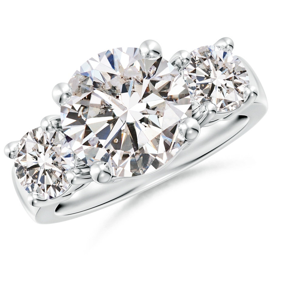 10.1mm IJI1I2 Classic Diamond Three Stone Engagement Ring in White Gold 