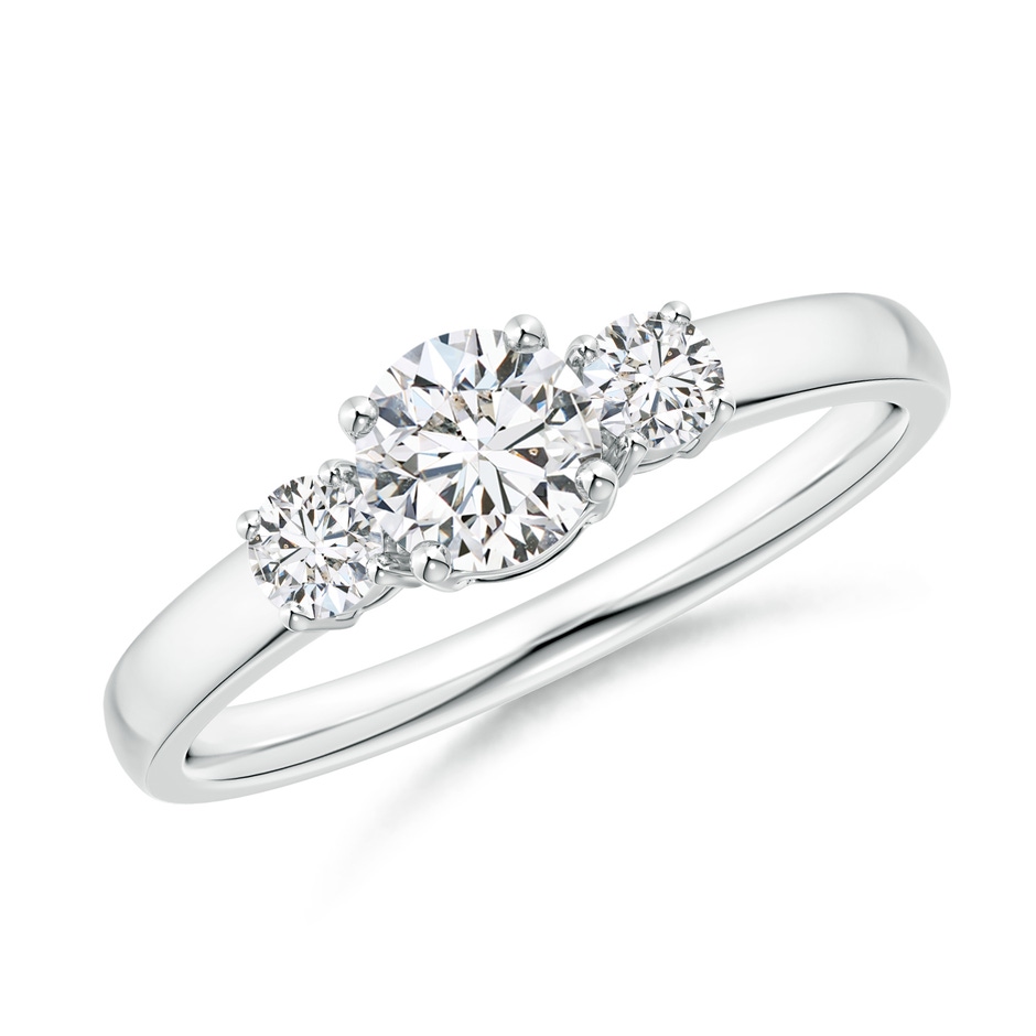 5mm HSI2 Classic Diamond Three Stone Engagement Ring in White Gold 