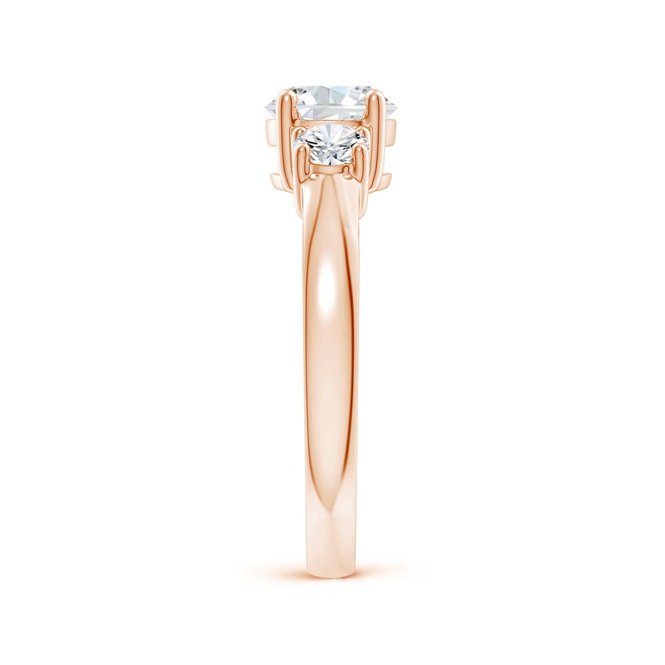 6.4mm GVS2 Classic Diamond Three Stone Engagement Ring in Rose Gold side 299